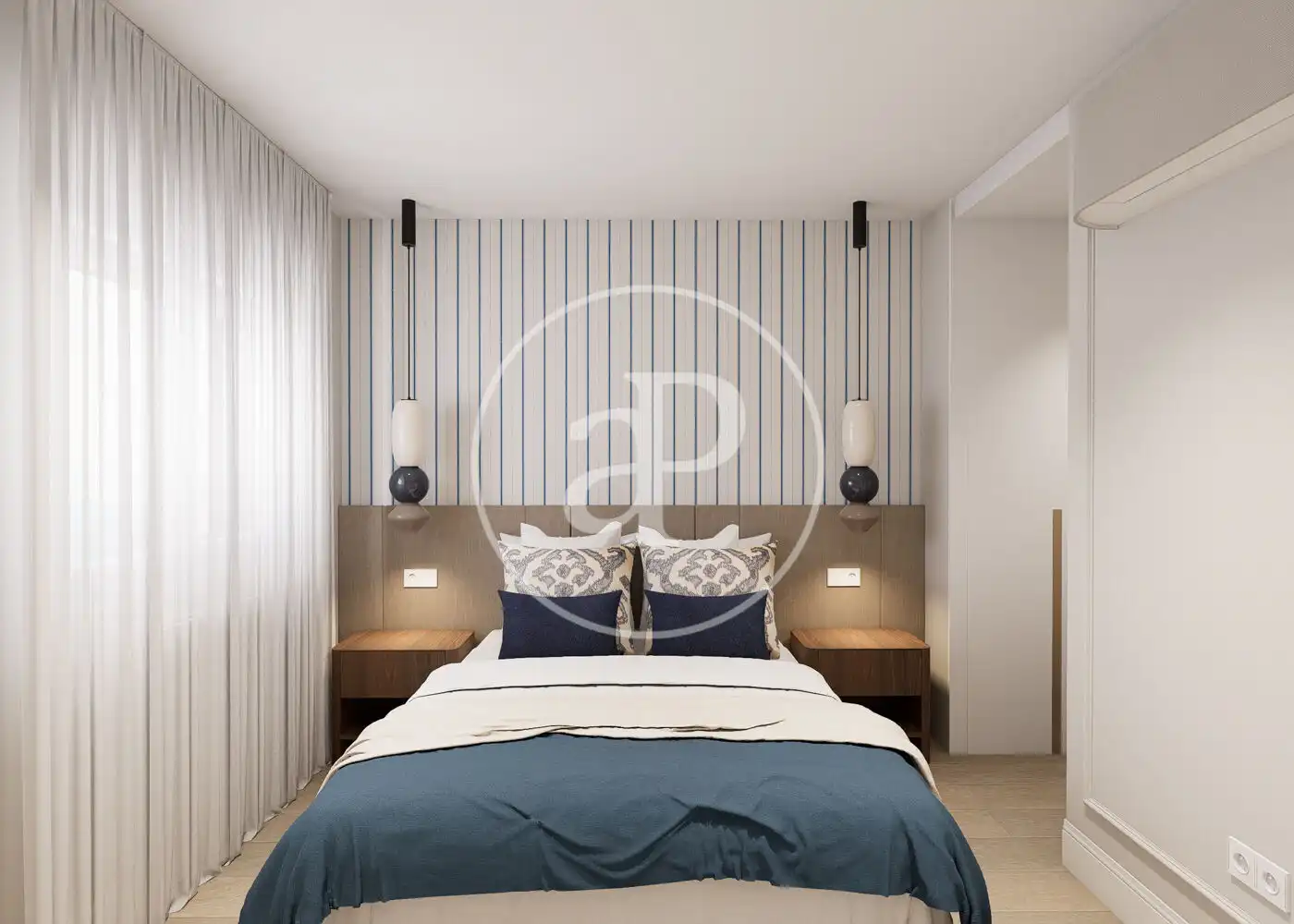 Bedroom of Flat for sale in Madrid  with Air Conditioner, Heating and Terrace