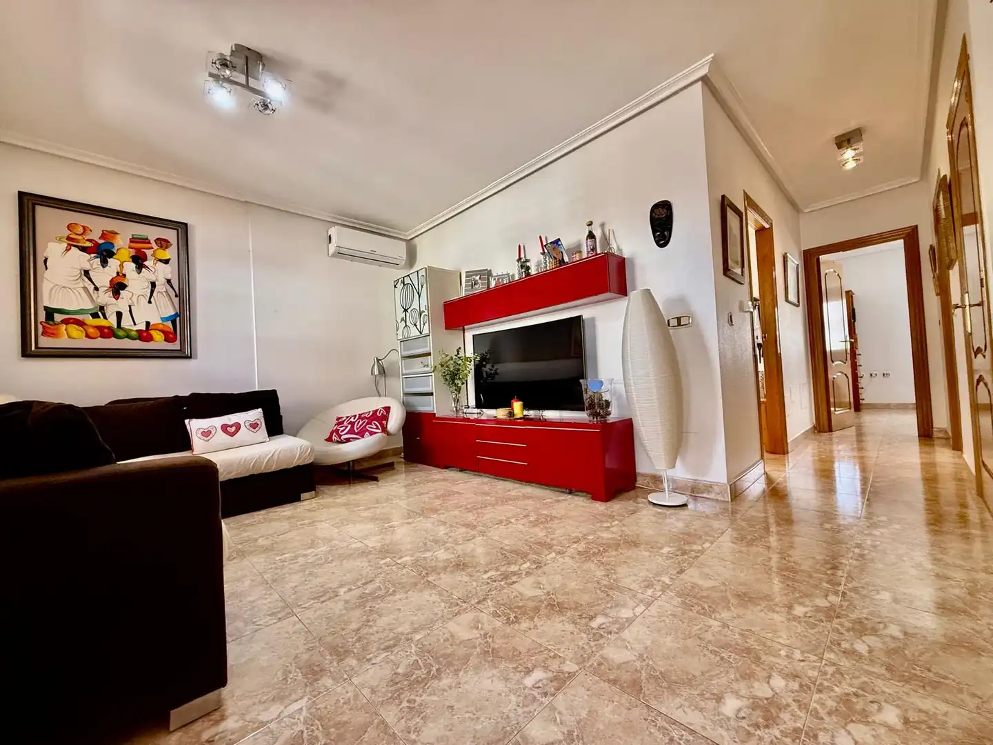 Sala de estar de Casa adosada en venta en San Pedro del Pinatar con Aire acondicionado, Jardín privado y Terraza