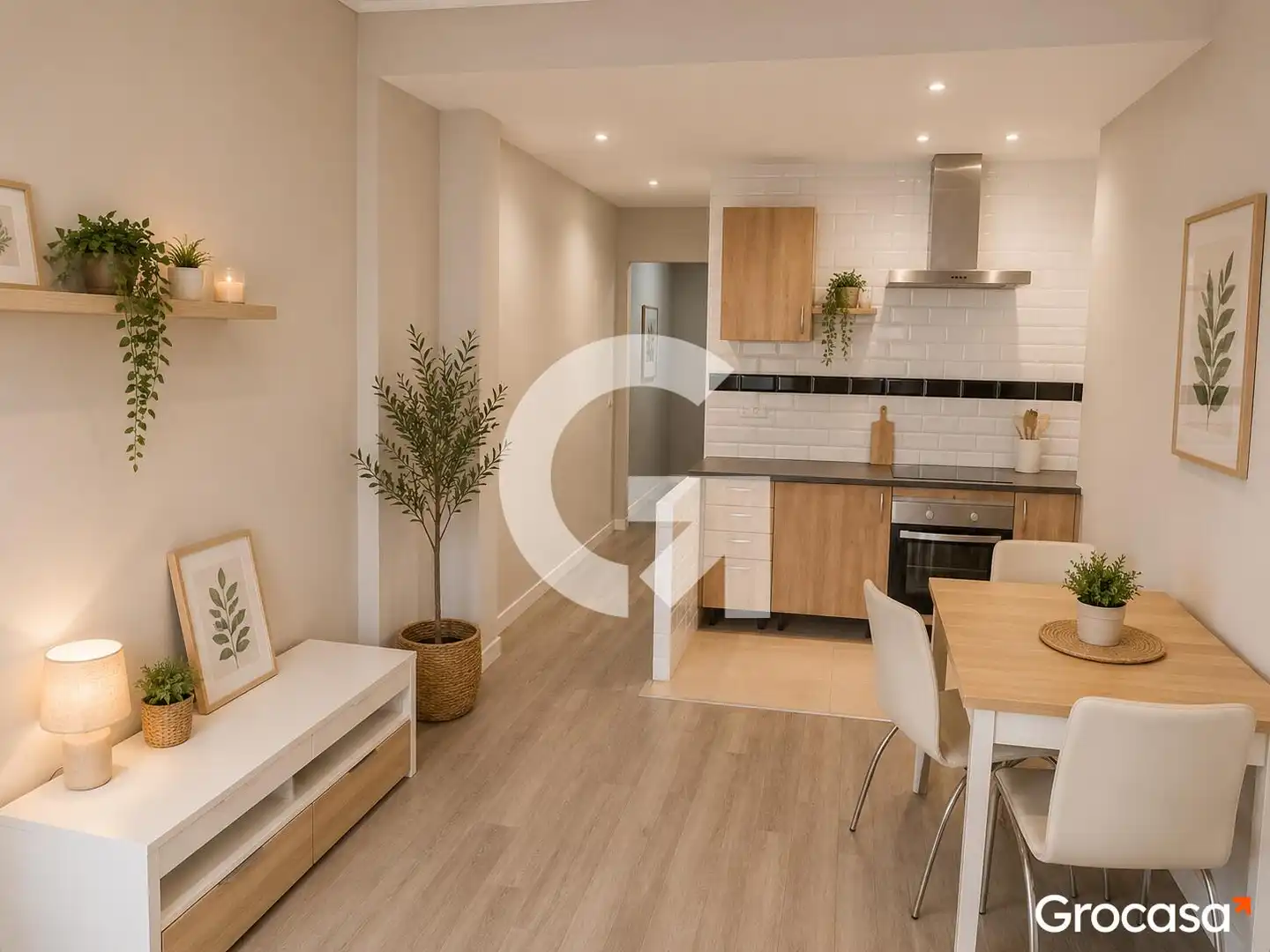 Kitchen of Flat for sale in L'Hospitalet de Llobregat  with Air Conditioner, Oven and Washing machine