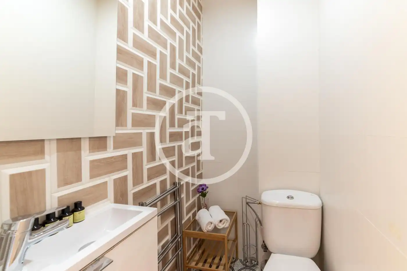 Badezimmer von Wohnung zur Miete in Madrid mit Klimaanlage, Möbliert und Ofen