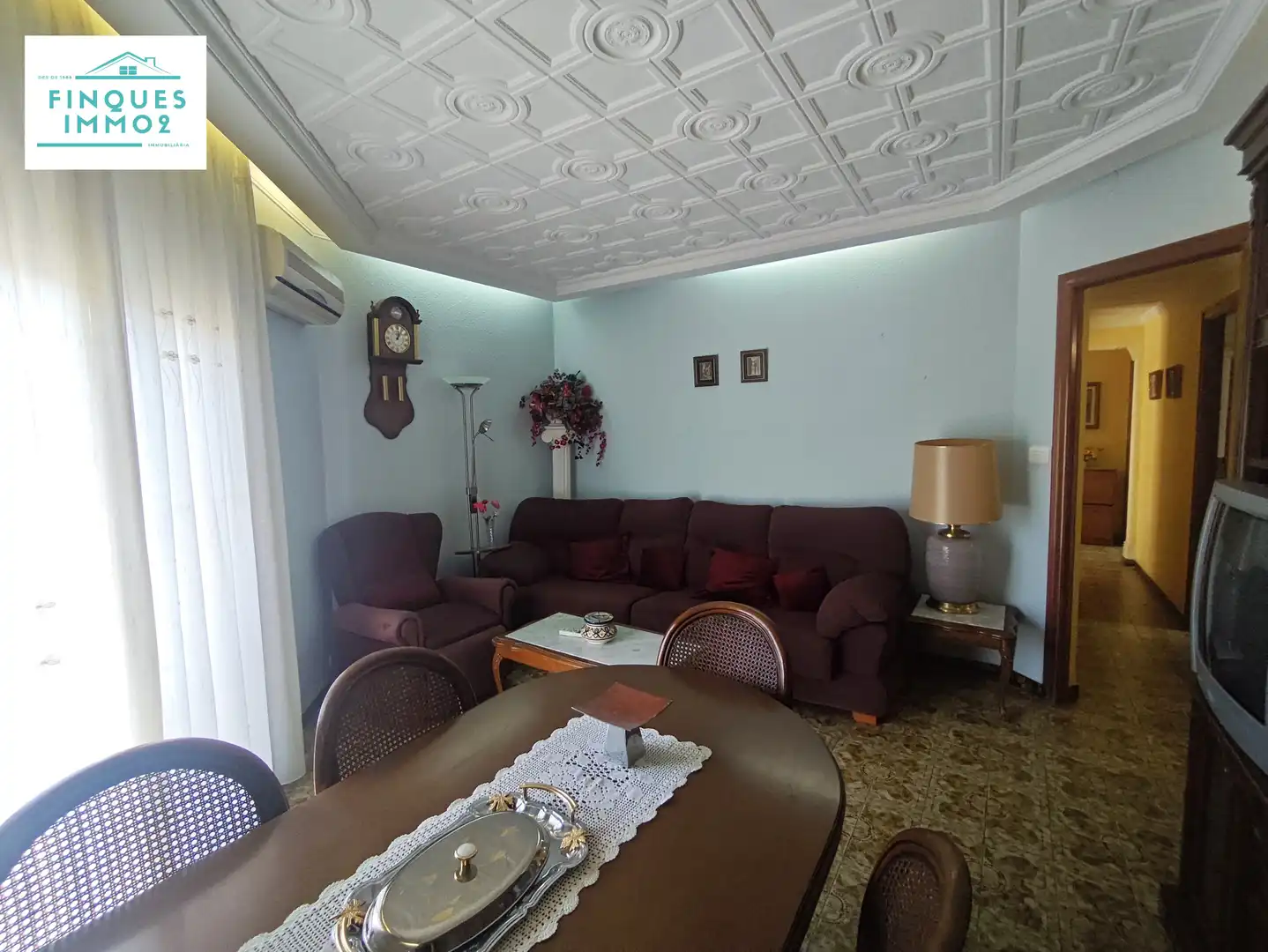 Living room of Flat for sale in L'Aldea  with Air Conditioner and Balcony