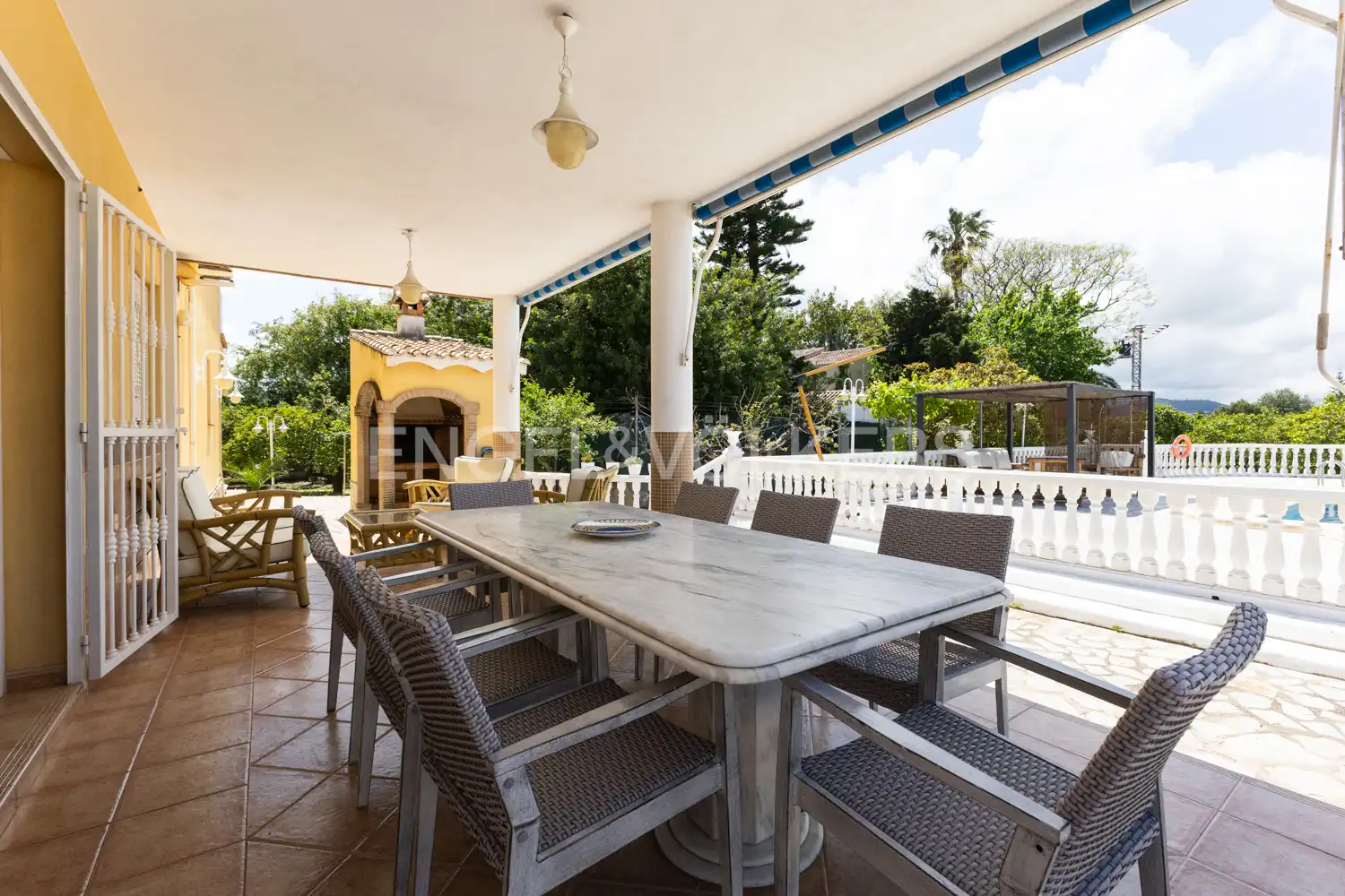 Terraza de Finca rústica en venta en Piles con Aire acondicionado, Calefacción y Jardín privado