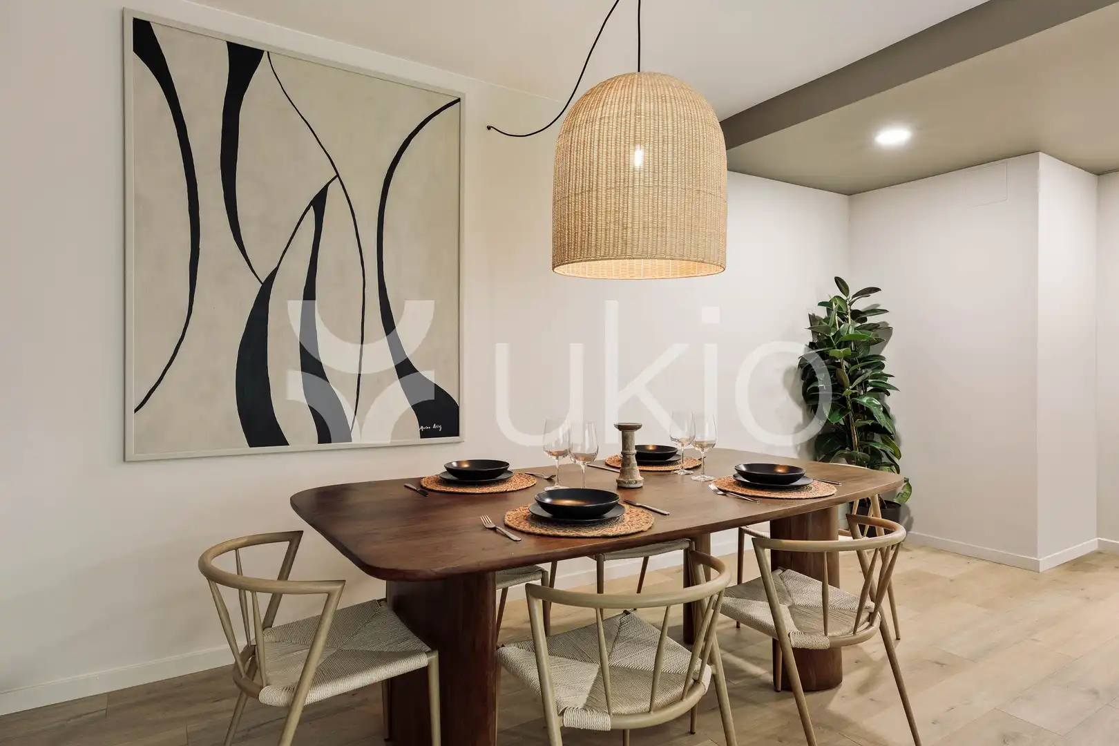 Dining room of Apartments for rent in Barcelona  with Air Conditioner, Heating and Terrace