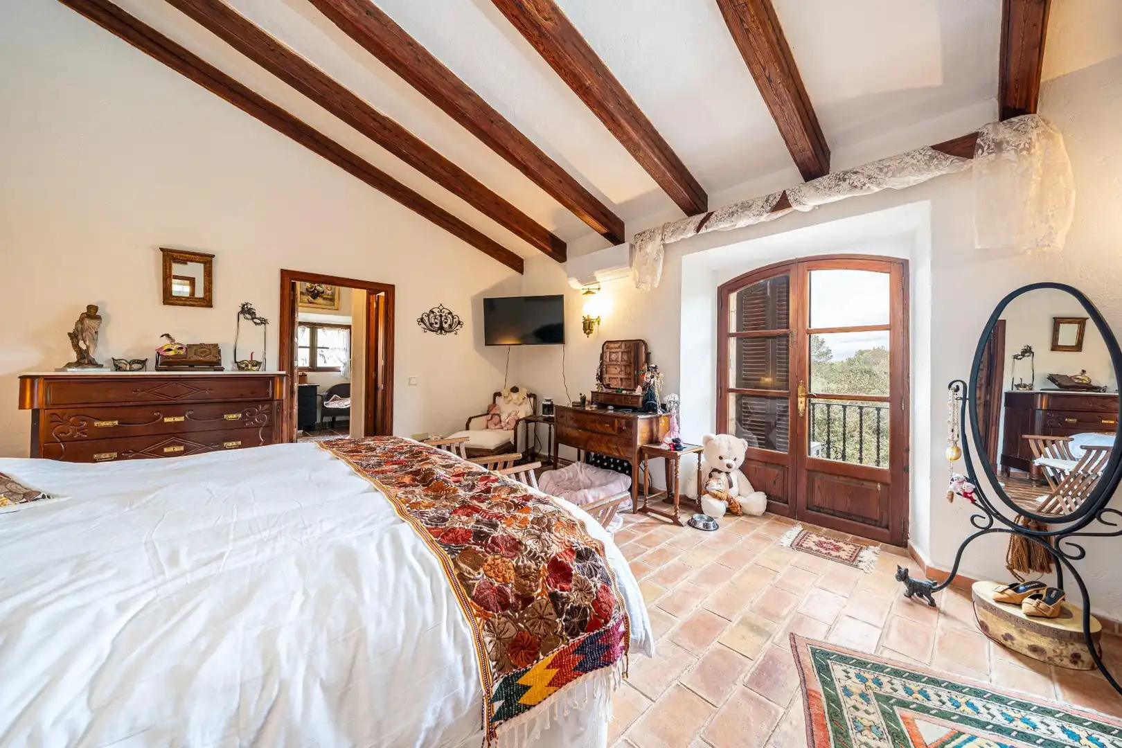 Habitación de Finca rústica en venta en Algaida con Aire acondicionado, Calefacción y Jardín privado