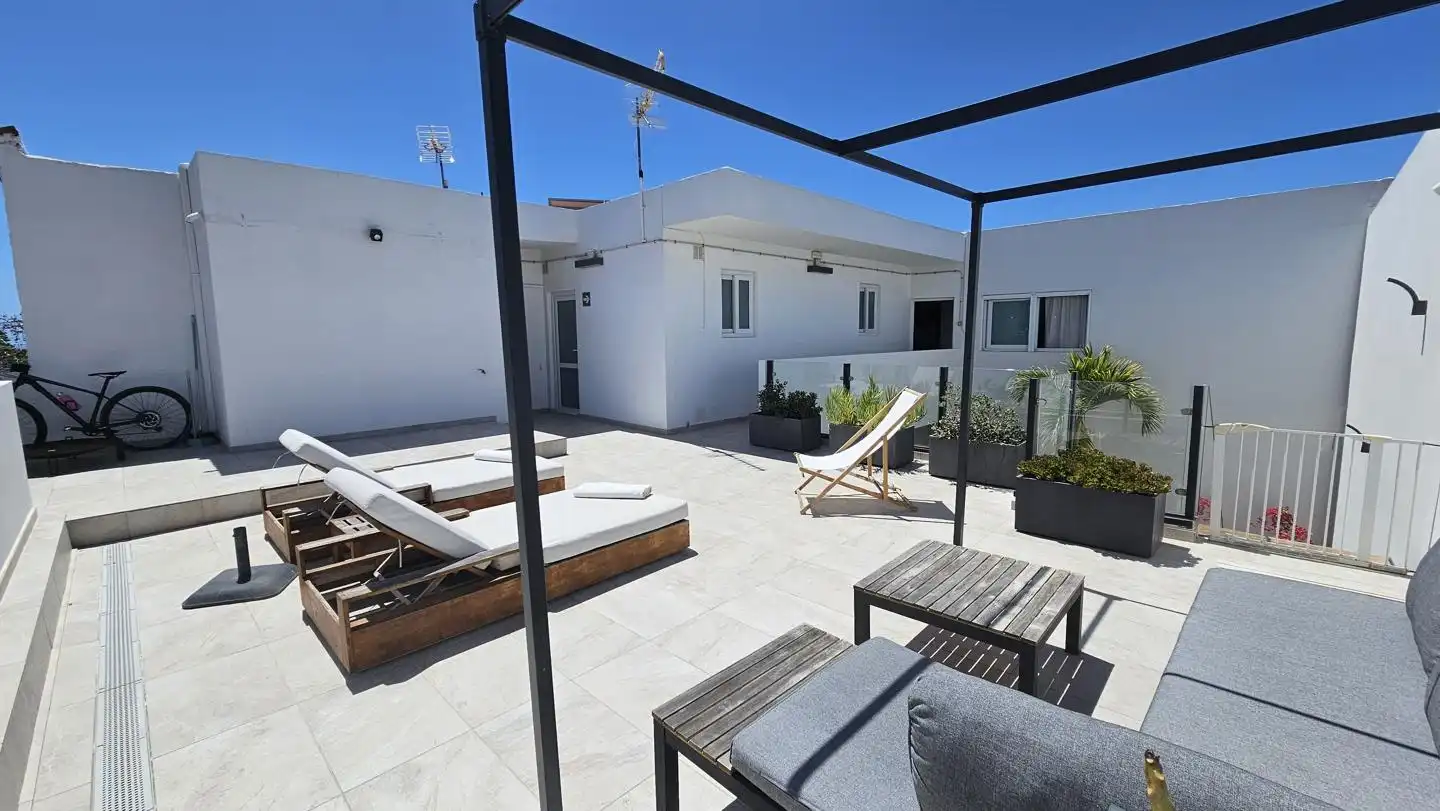 Terrace of Flat for rent in San Bartolomé de Tirajana  with Air Conditioner, Terrace and Furnished