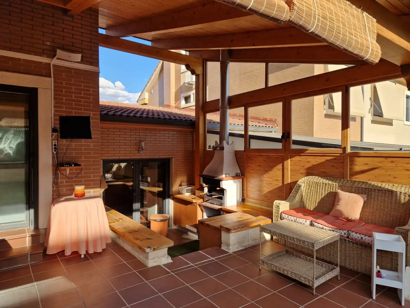 Terraza de Casa o chalet de alquiler en Zaratán con Calefacción, Jardín privado y Parquet