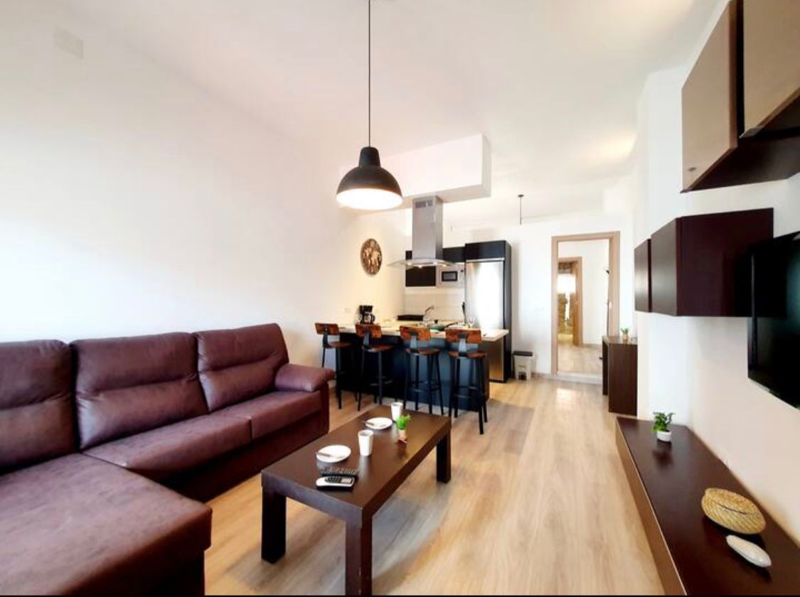 Sala de estar de Casa o chalet de alquiler en Benalmádena con Aire acondicionado, Calefacción y Amueblado