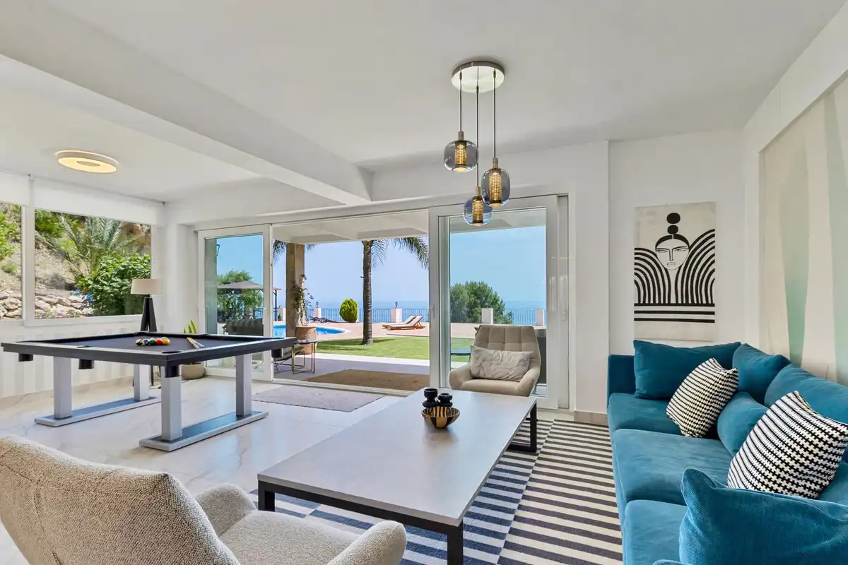 Living room of Houses for sale in Ojén  with Air Conditioner, Private garden and Swimming Pool