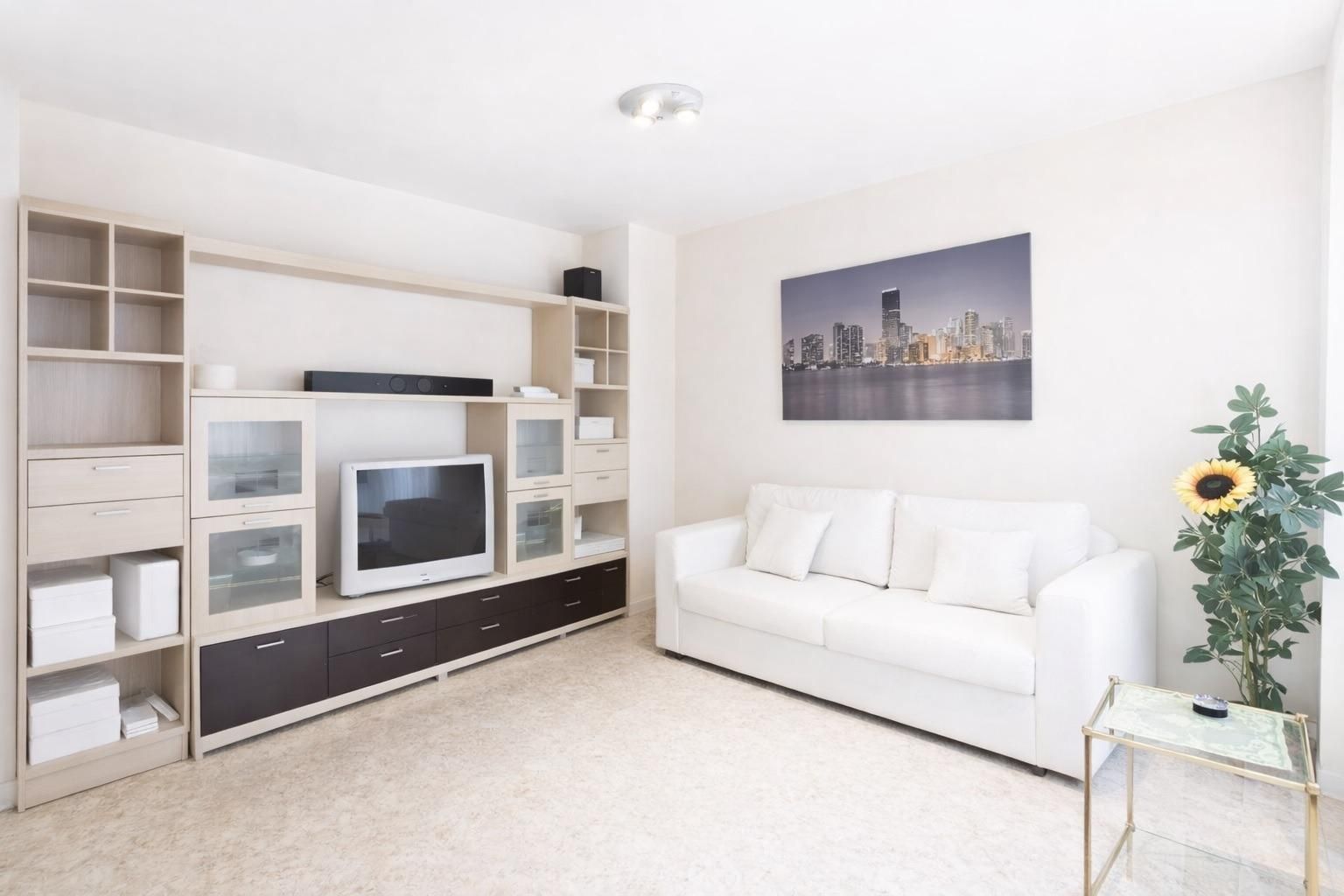 Sala d'estar de Pis en venda en  Murcia Capital amb Traster i Moblat