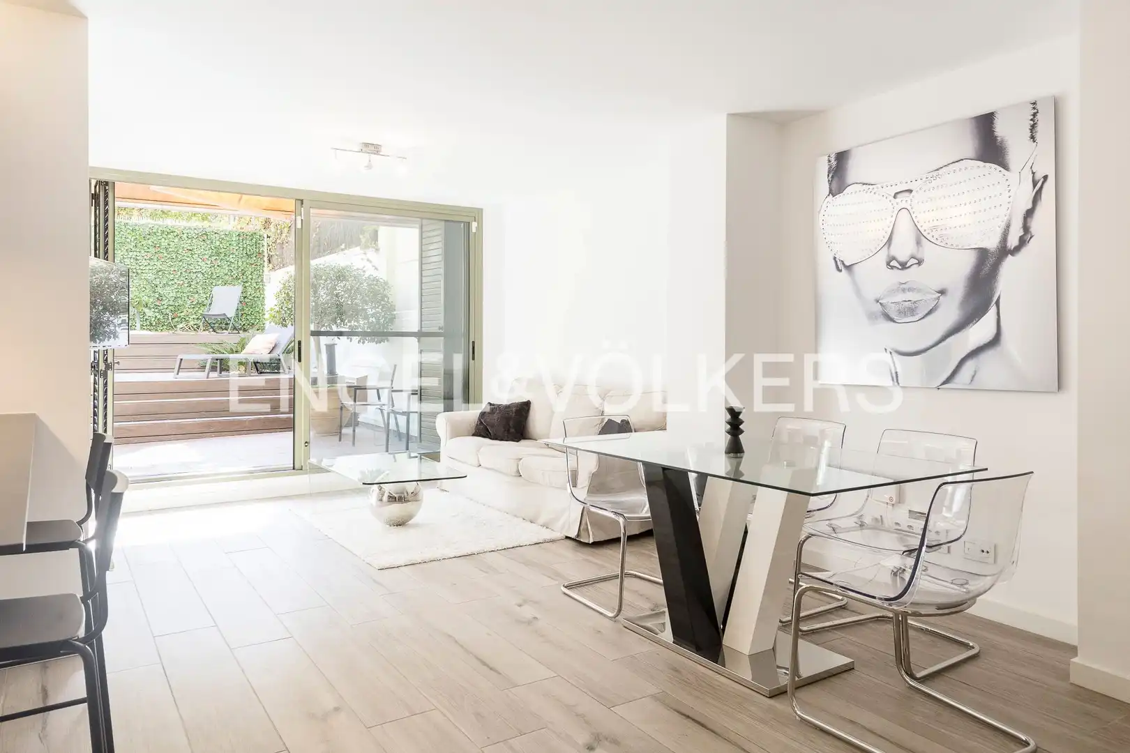 Living room of Duplexes for rent in Barcelona  with Air Conditioner, Heating and Parquet flooring