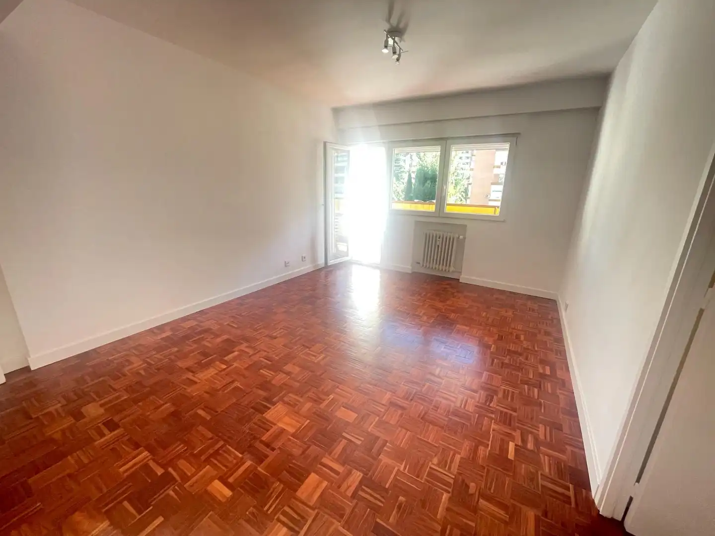 Sala d'estar de Pis de lloguer en Madrid amb Parquet i Terrassa