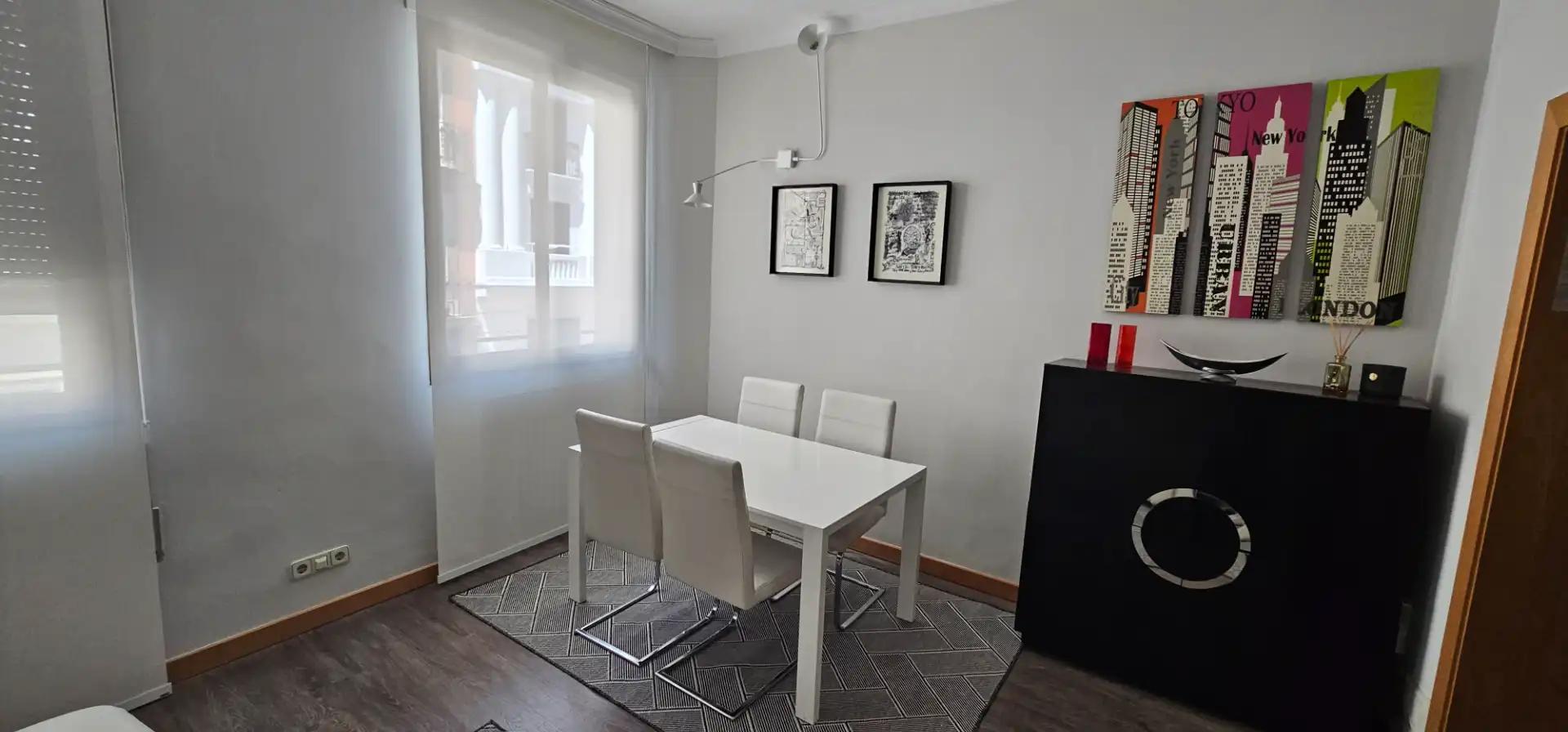 Dining room of Flat for rent in Madrid  with Air Conditioner, Heating and Furnished