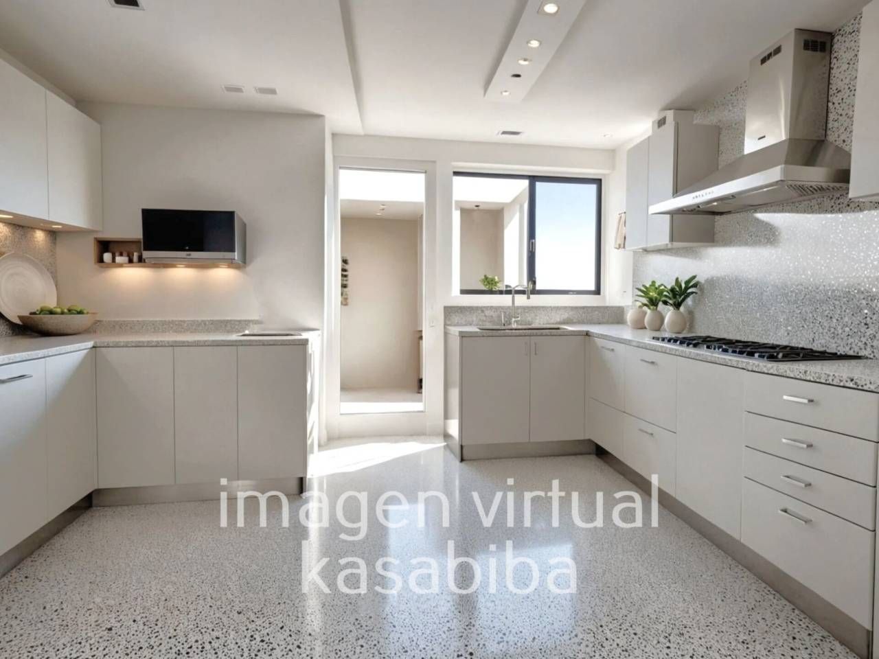 Kitchen of Flat for sale in  Valencia Capital  with Heating and Balcony