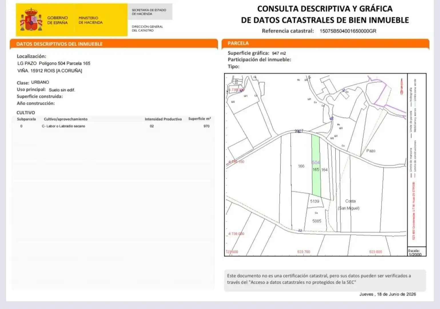 Terreny residencial en venda a Rois, imagen 5