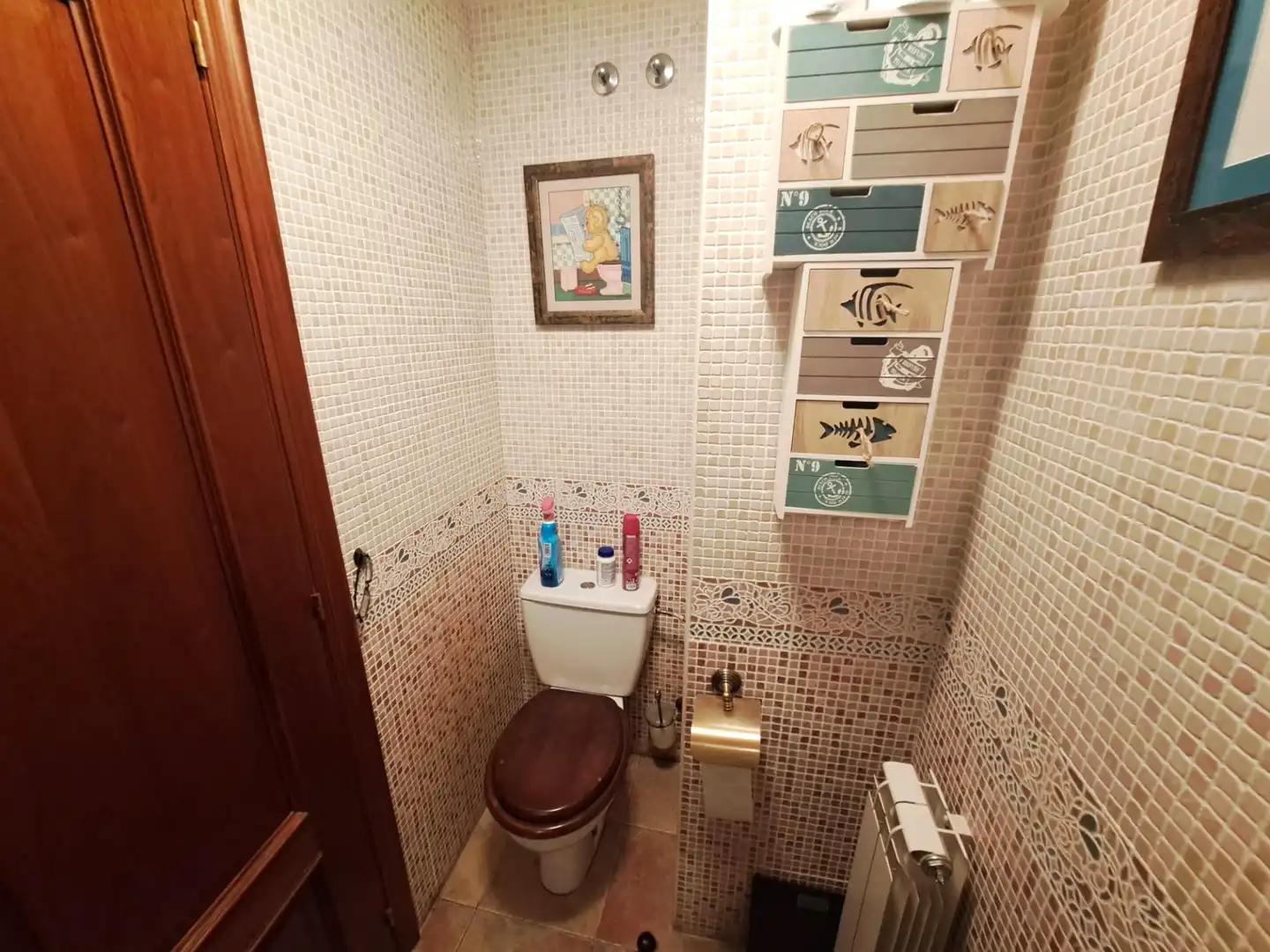 Badezimmer von Einfamilien-Reihenhaus zum Verkauf in Zarratón mit Heizung, Terrasse und Möbliert
