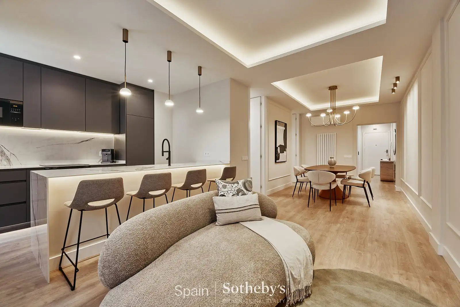 Sala de estar de Apartamento en venta en  Madrid Capital con Aire acondicionado, Calefacción y Terraza