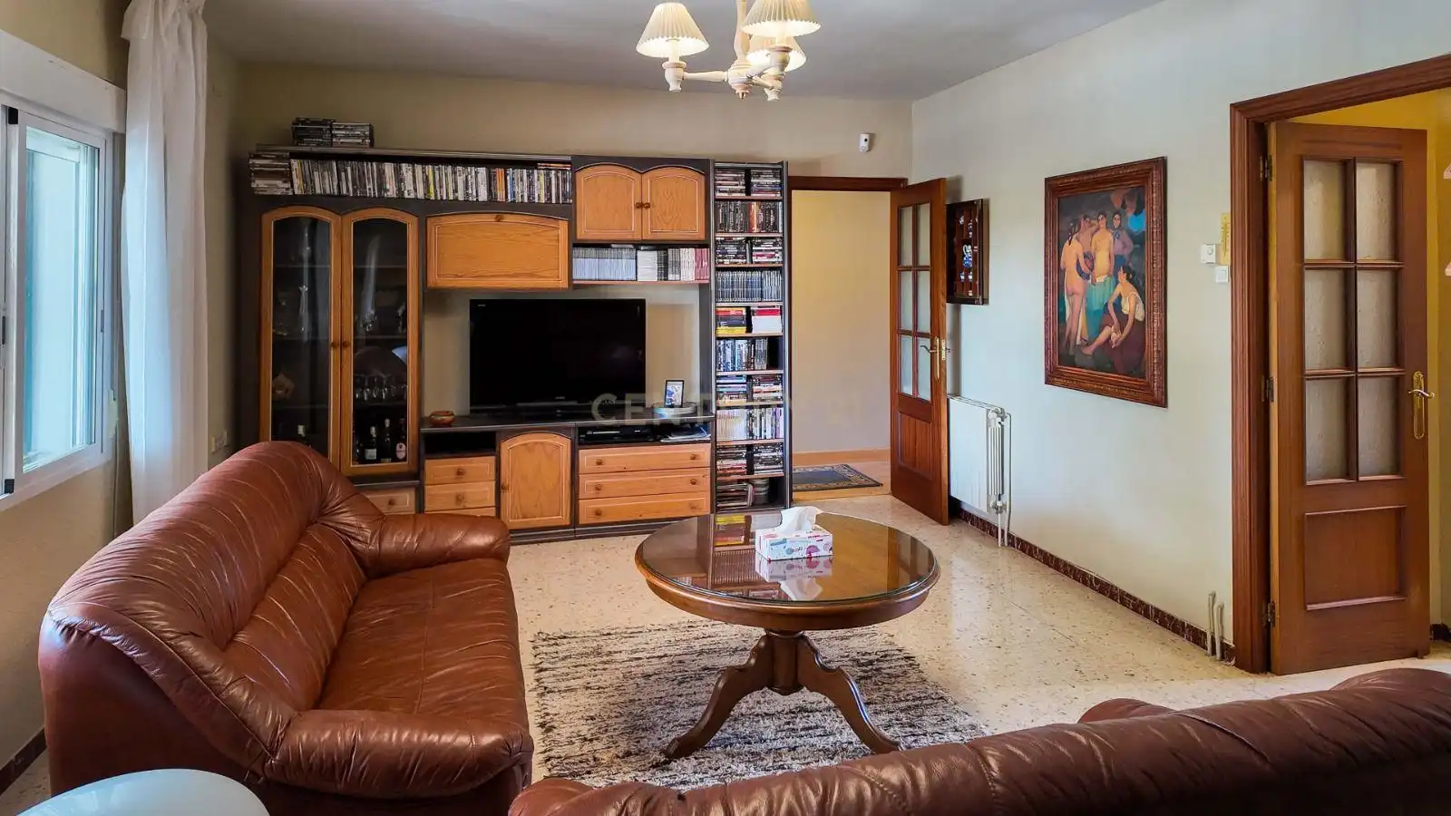Sala d'estar de Casa o xalet en venda en Casar de Cáceres amb Aire condicionat, Jardí privat i Traster
