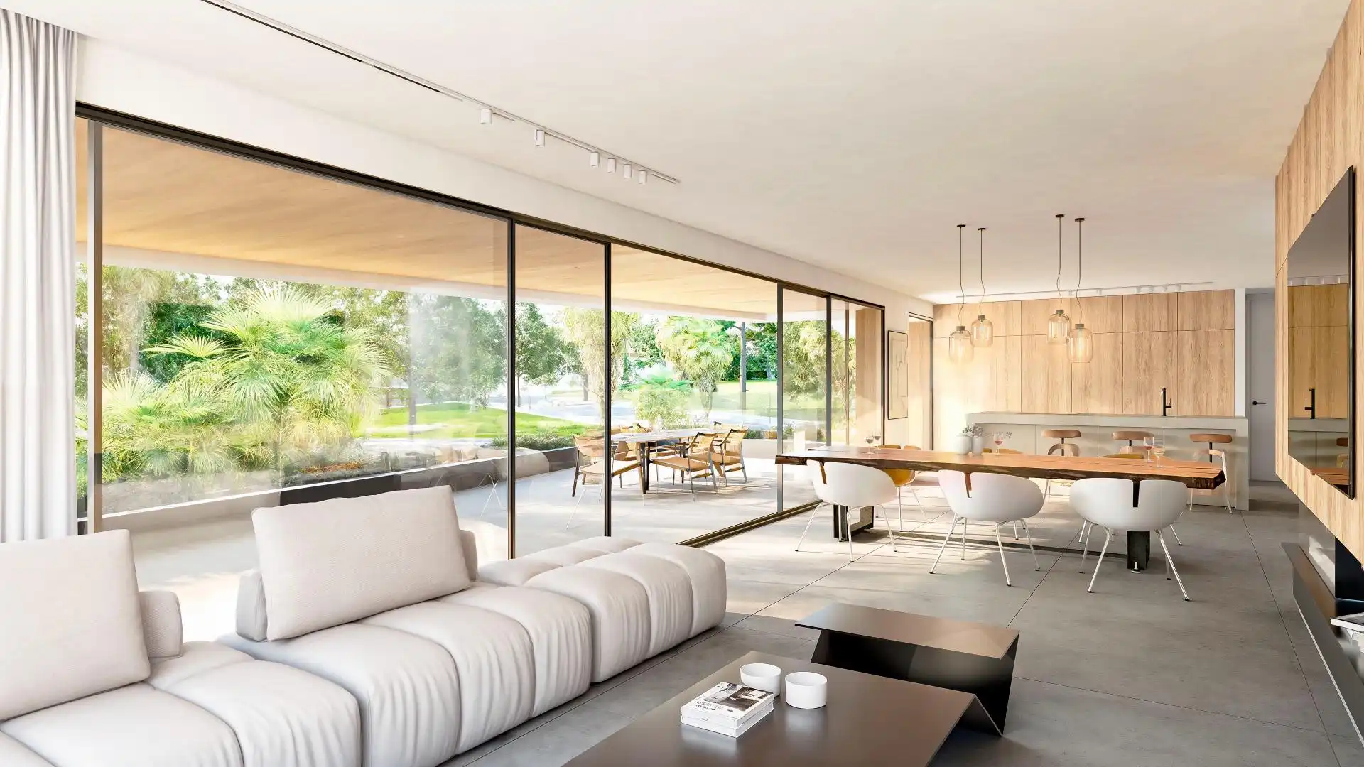 Sala d'estar de Àtic en venda en Estepona amb Aire condicionat, Jardí privat i Terrassa