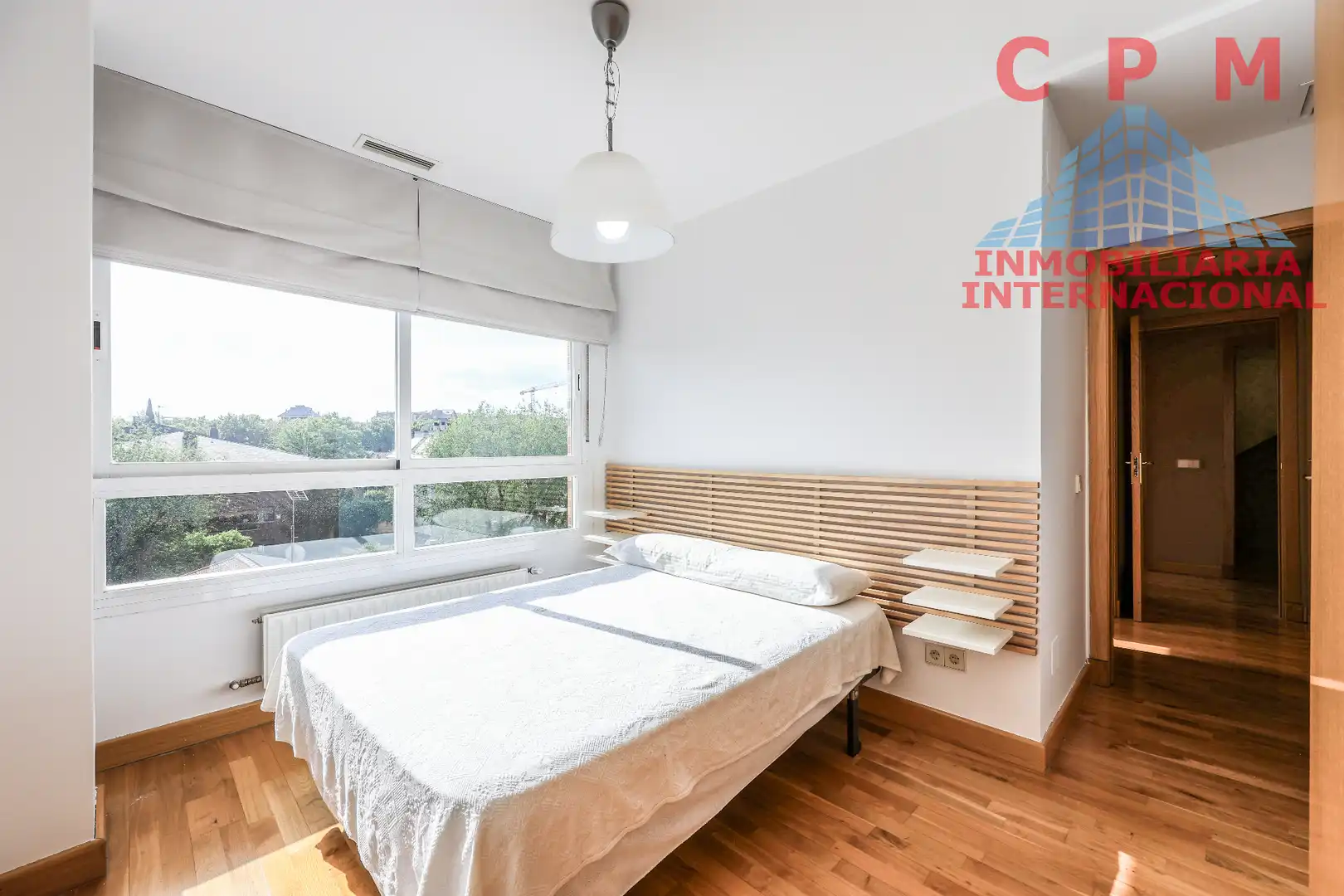 Schlafzimmer von Wohnung zur Miete in Madrid mit Klimaanlage, Heizung und Parkett