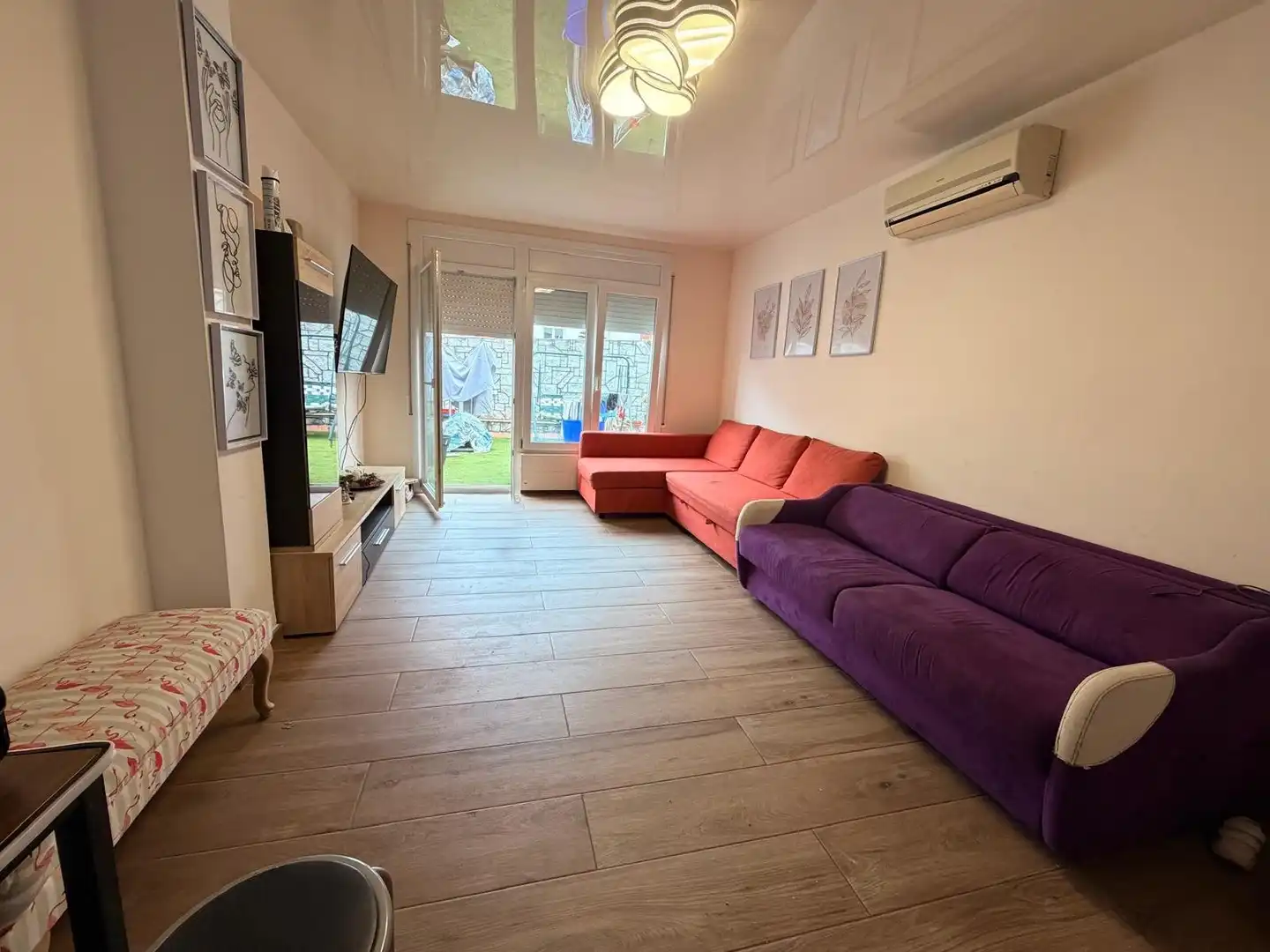 Sala de estar de Piso en venta en Girona con Aire acondicionado, Calefacción y Terraza