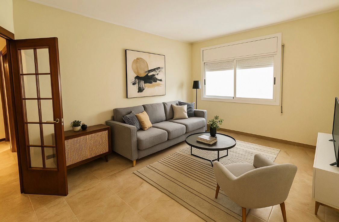 Sala de estar de Piso en venta en Castelldefels con Calefacción