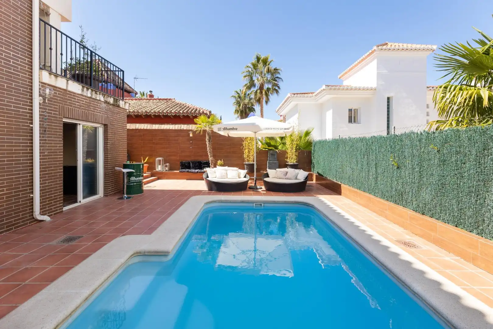 Piscina de Casa o xalet en venda en Monachil amb Calefacció, Jardí privat i Terrassa