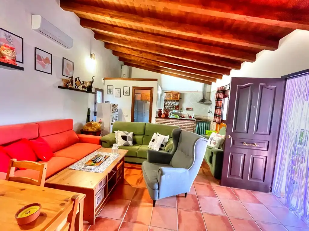 Living room of Country homes for sale in El Borge  with Air Conditioner, Private garden and Swimming Pool