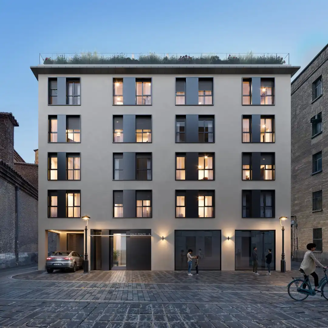 Exterior view of Flat for sale in Zaragoza  with Air Conditioner and Heating