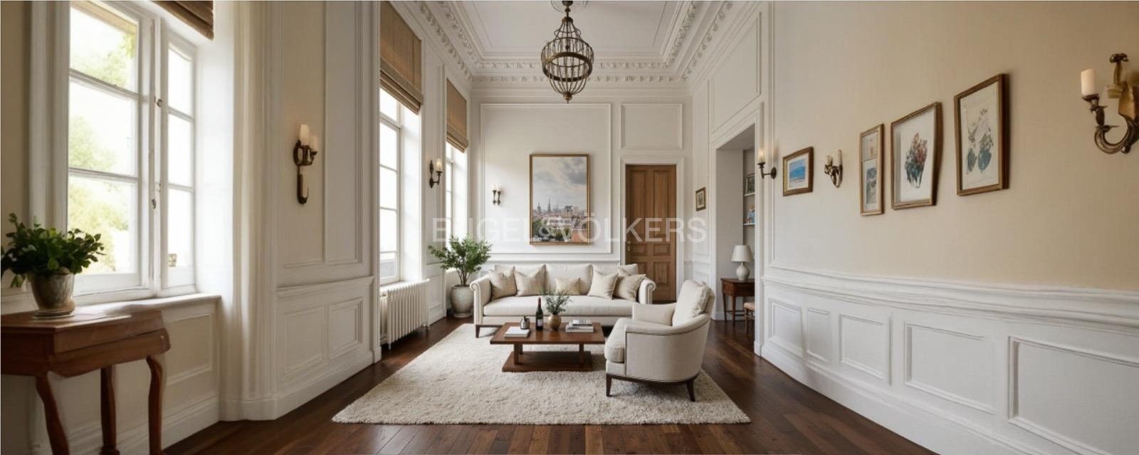 Sala d'estar de Apartament en venda en  Madrid Capital amb Aire condicionat, Calefacció i Jardí privat