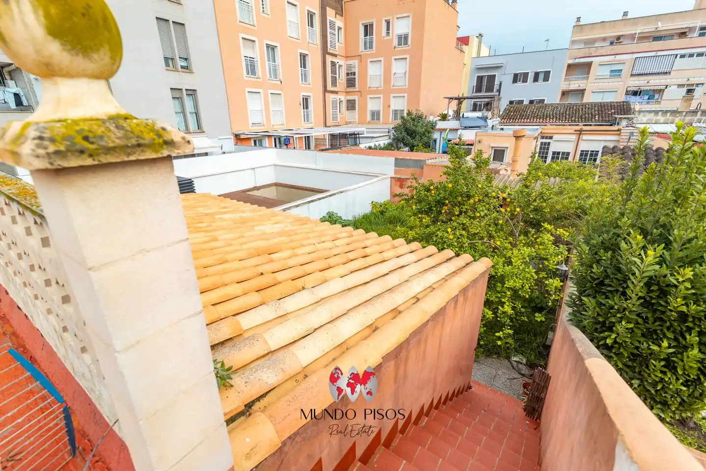 Terrasse von Erdgeschoss zum Verkauf in  Palma de Mallorca mit Klimaanlage, Heizung und Privatgarten