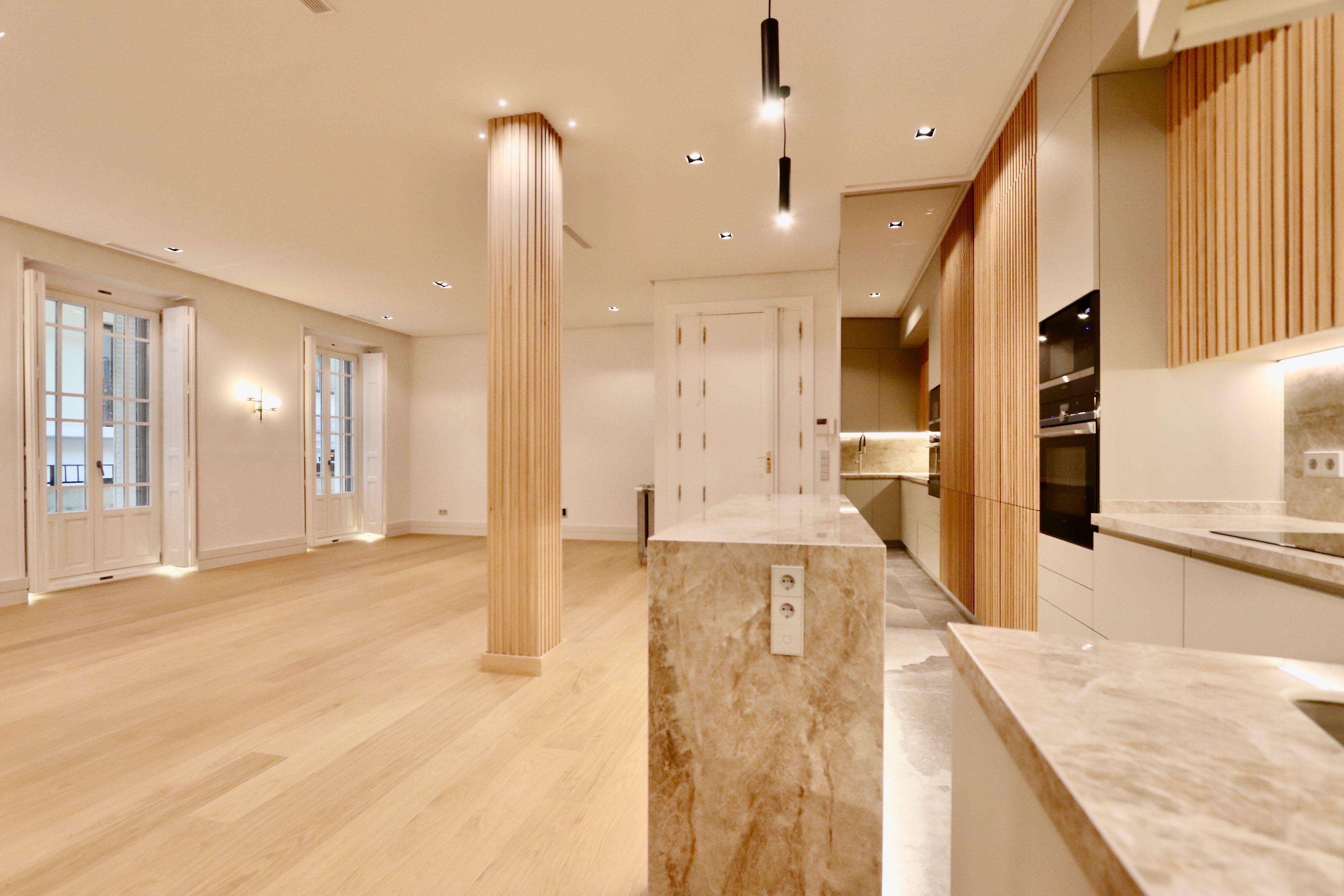 Kitchen of Flat for sale in  Madrid Capital  with Air Conditioner, Parquet flooring and Terrace