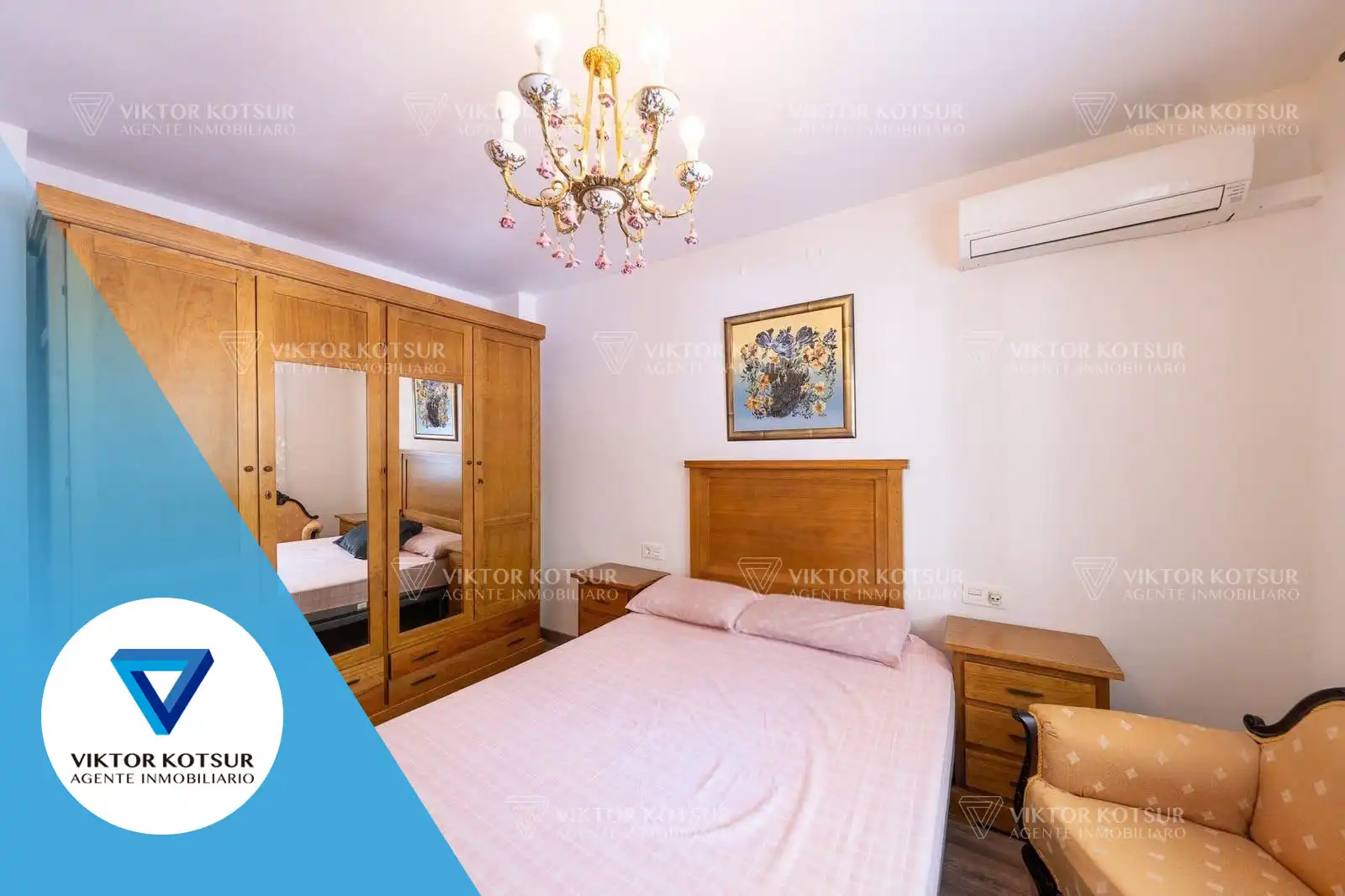 Dormitori de Apartament en venda en Roquetas de Mar amb Aire condicionat, Parquet i Terrassa