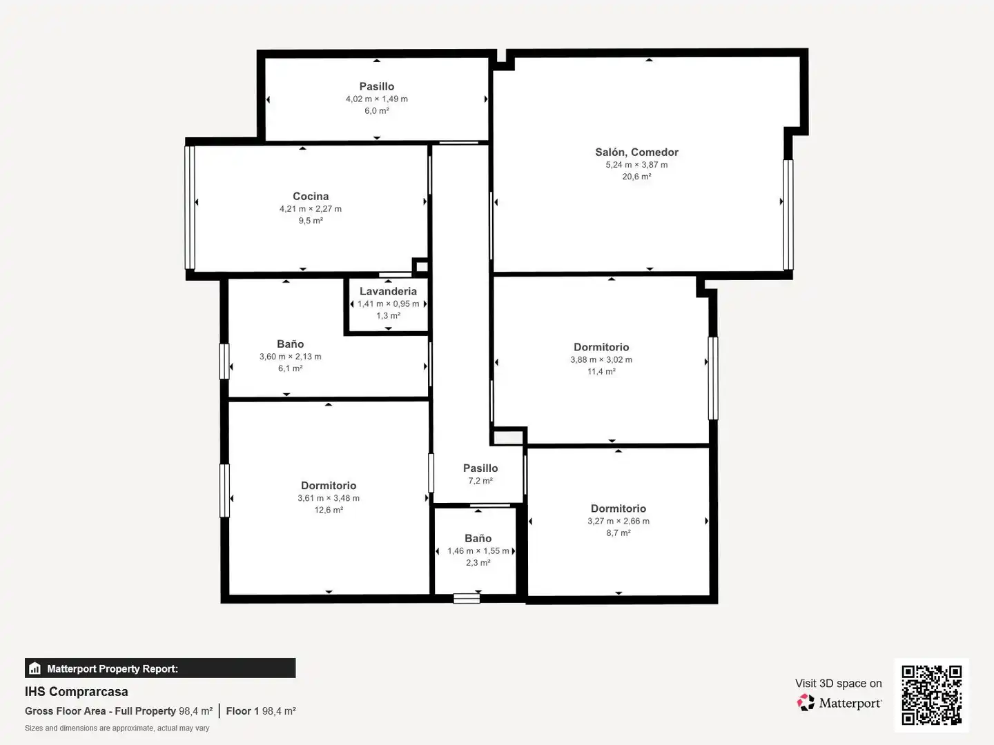Wohnung zum Verkauf in Badajoz mit Klimaanlage, Privatgarten und Terrasse