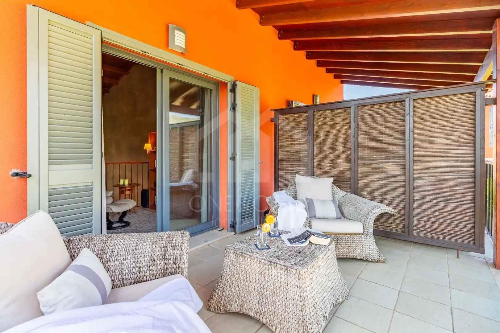 Terrasse von Haus oder Chalet zur Miete in Mont-roig del Camp mit Klimaanlage, Heizung und Privatgarten