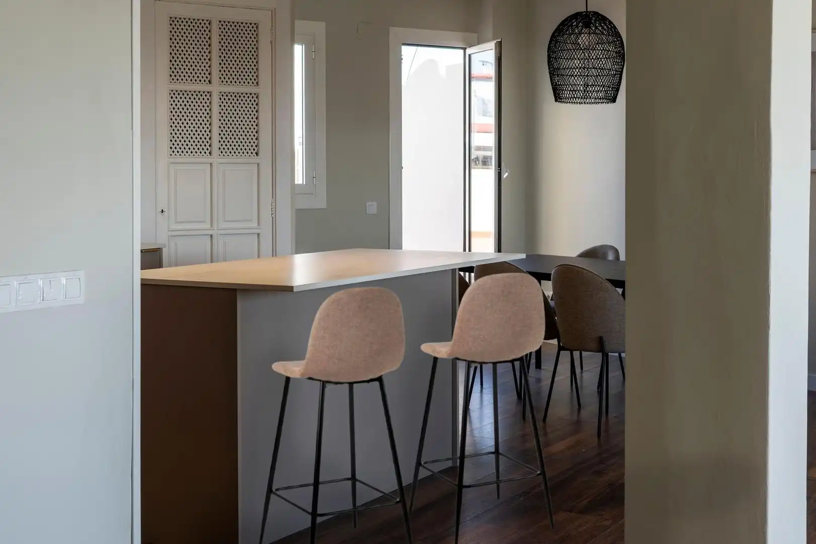 Dining room of Attic for rent in Valencia  with Air Conditioner, Heating and Terrace