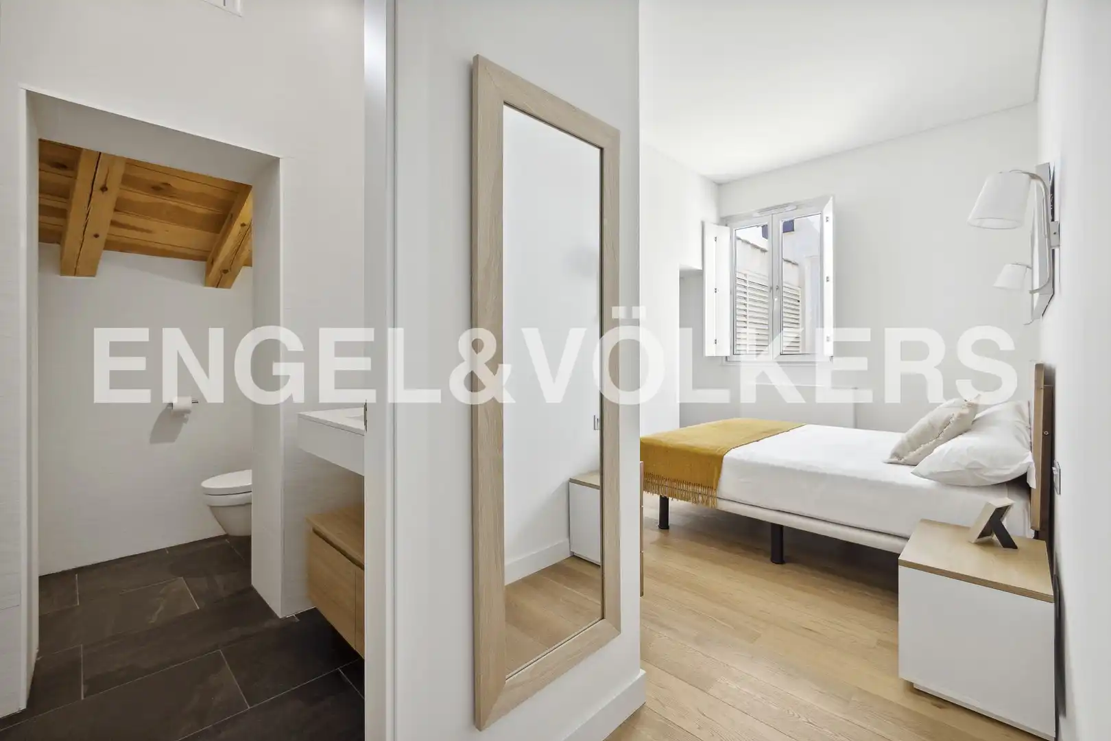 Schlafzimmer von Wohnungen zur Miete in Madrid mit Klimaanlage, Heizung und Möbliert