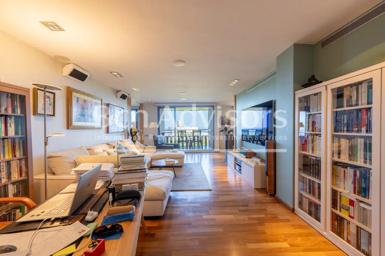 Sala de estar de Piso en venta en Barcelona con Aire acondicionado, Calefacción y Parquet