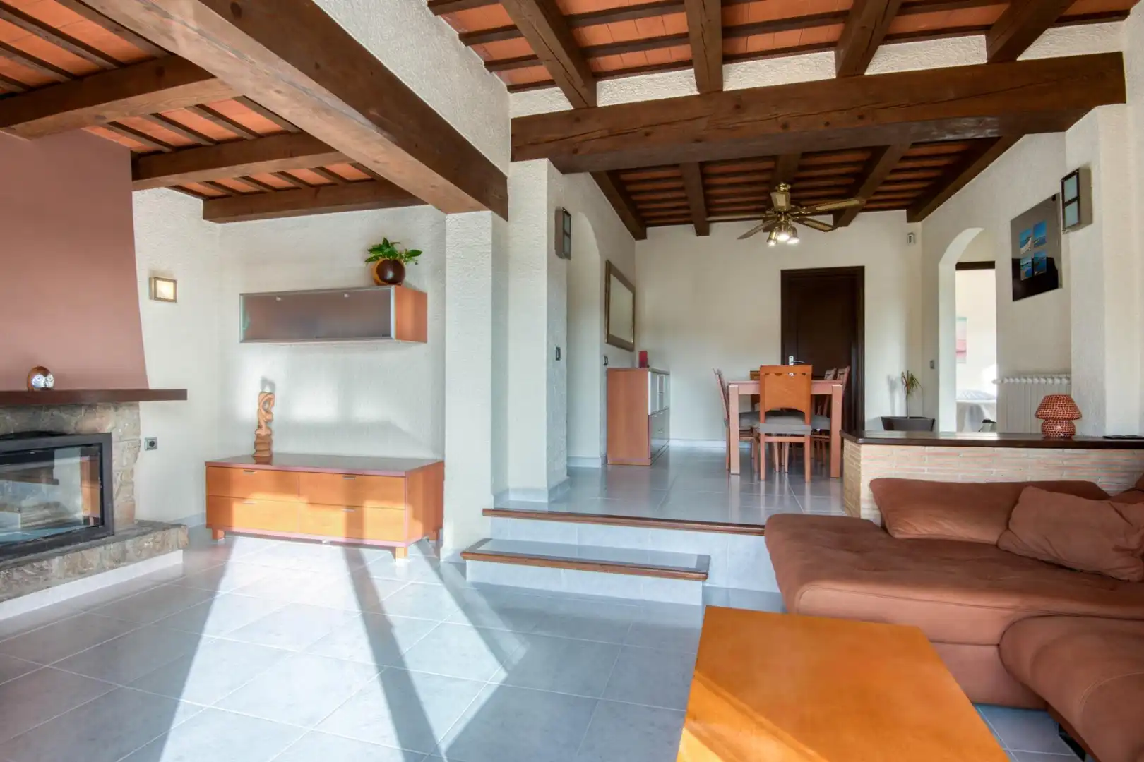 Sala d'estar de Casa o xalet en venda en Calonge i Sant Antoni amb Calefacció, Terrassa i Piscina