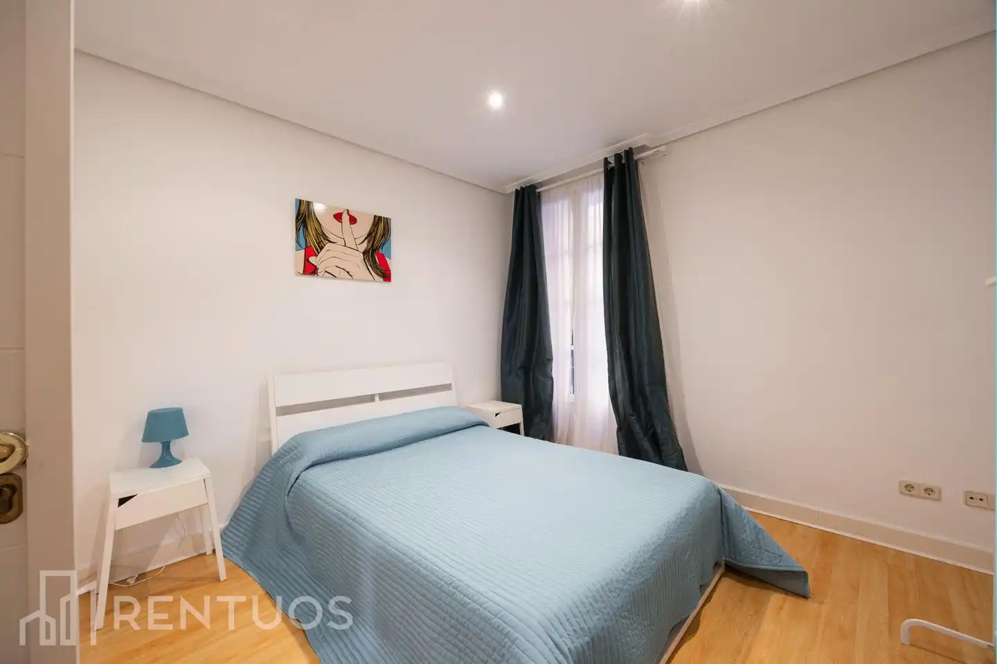 Schlafzimmer von Erdgeschoss zur Miete in Madrid mit Heizung und Möbliert
