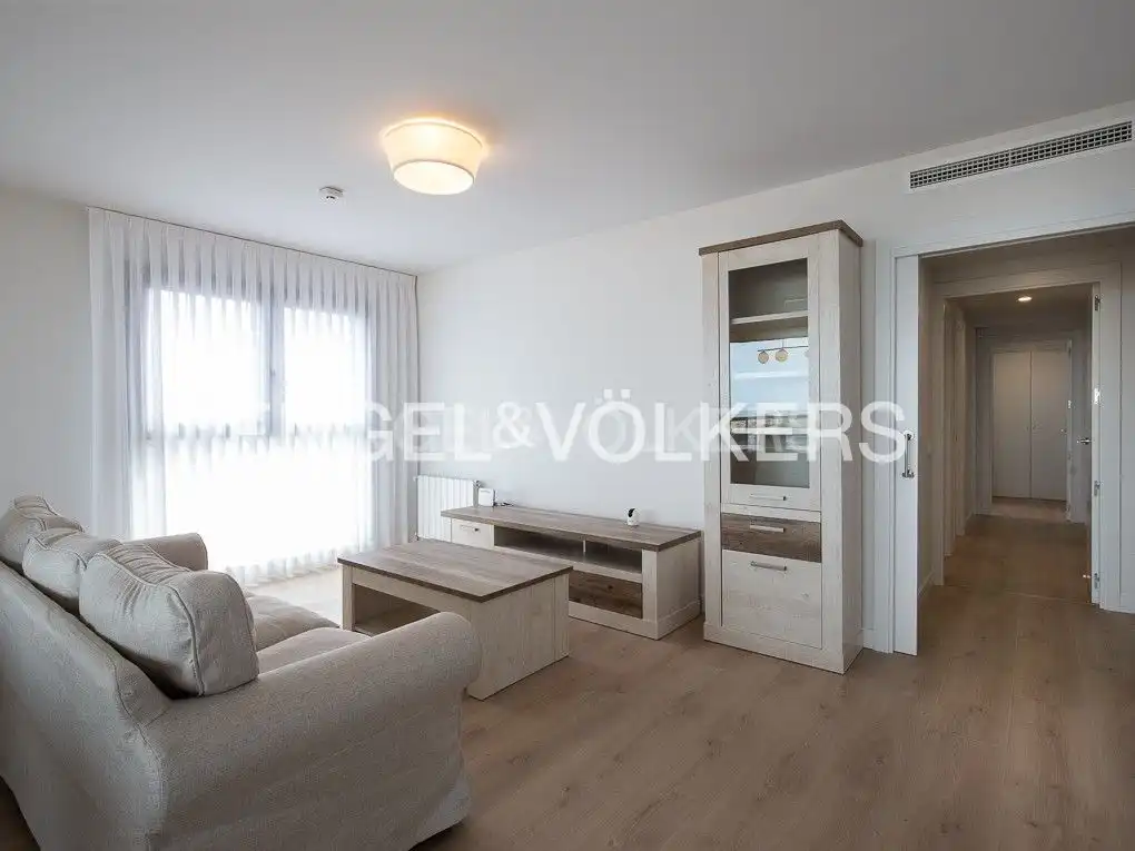 Wohnzimmer von Wohnung zur Miete in Valencia mit Klimaanlage, Heizung und Parkett