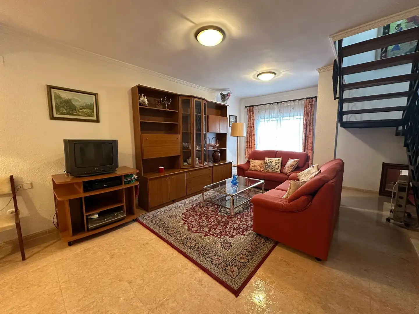 Sala de estar de Casa adosada en venta en Albaida con Aire acondicionado y Amueblado