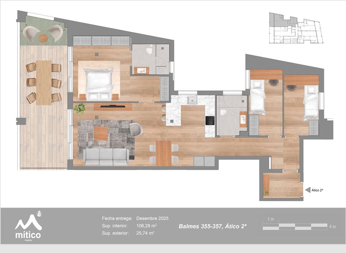 Ático en venta en Carrer de Balmes, 355, Sant Gervasi- Galvany, Sarrià - Sant Gervasi