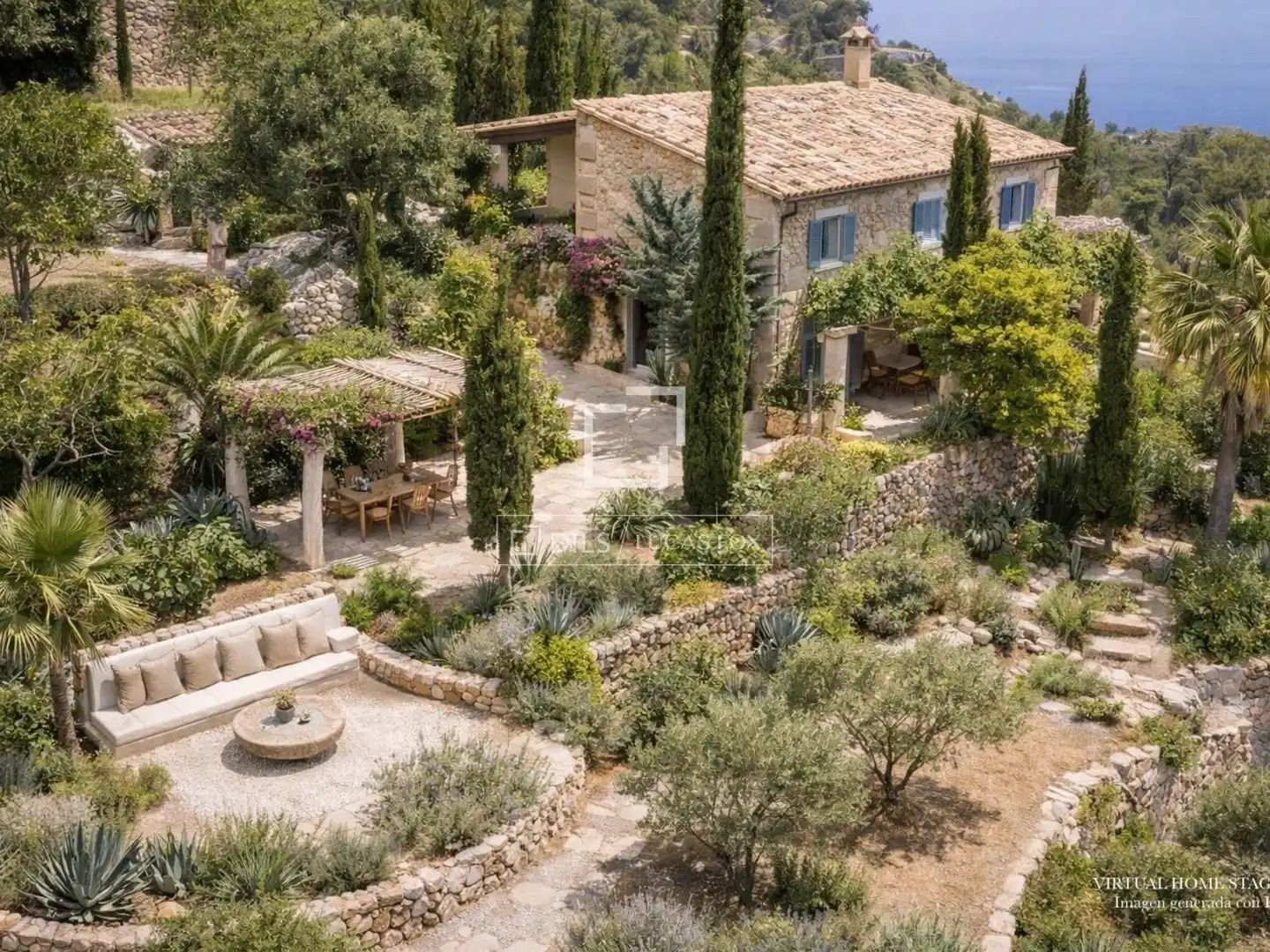 Jardín de Finca rústica en venta en Banyalbufar con Jardín privado y Piscina
