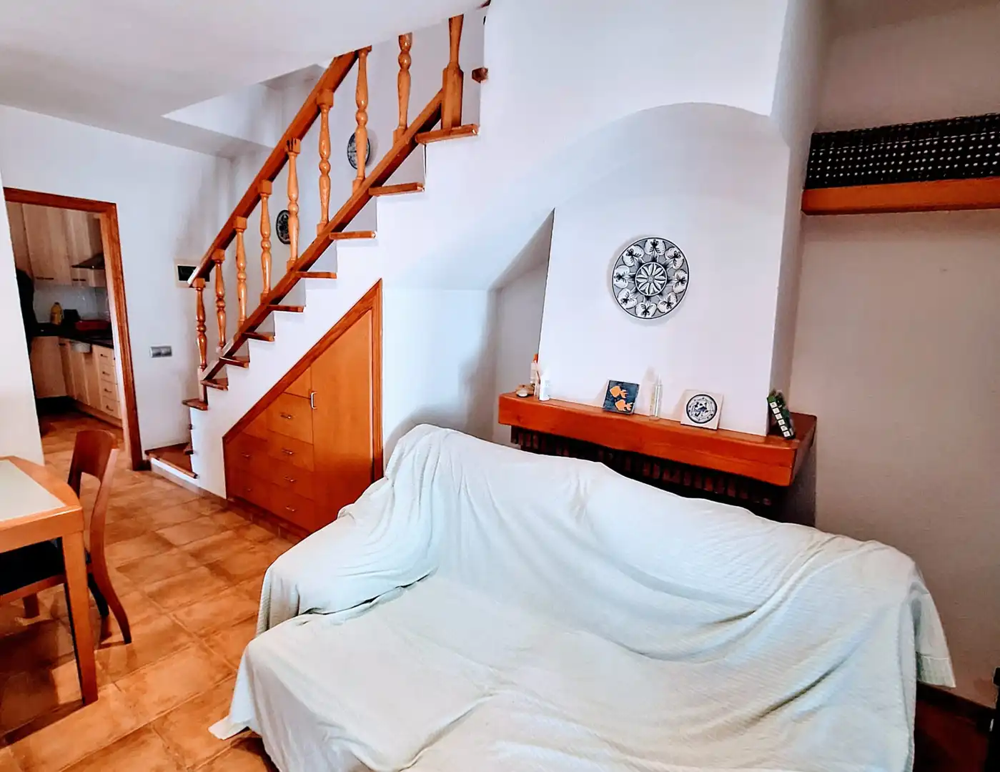 Sala de estar de Casa adosada en venta en Benicasim / Benicàssim con Terraza, Amueblado y Balcón