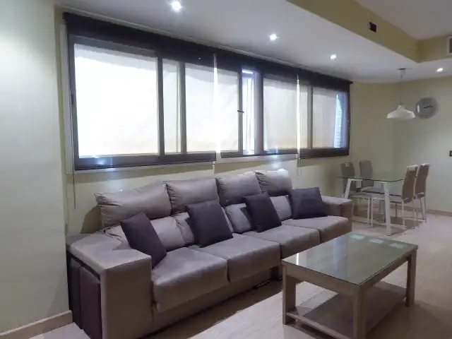 Wohnzimmer von Wohnungen zur Miete in Málaga mit Klimaanlage, Terrasse und Möbliert