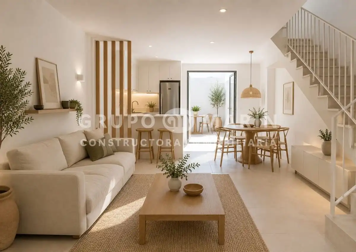 Living room of Houses for sale in Barcelona  with Heating, Parquet flooring and Balcony