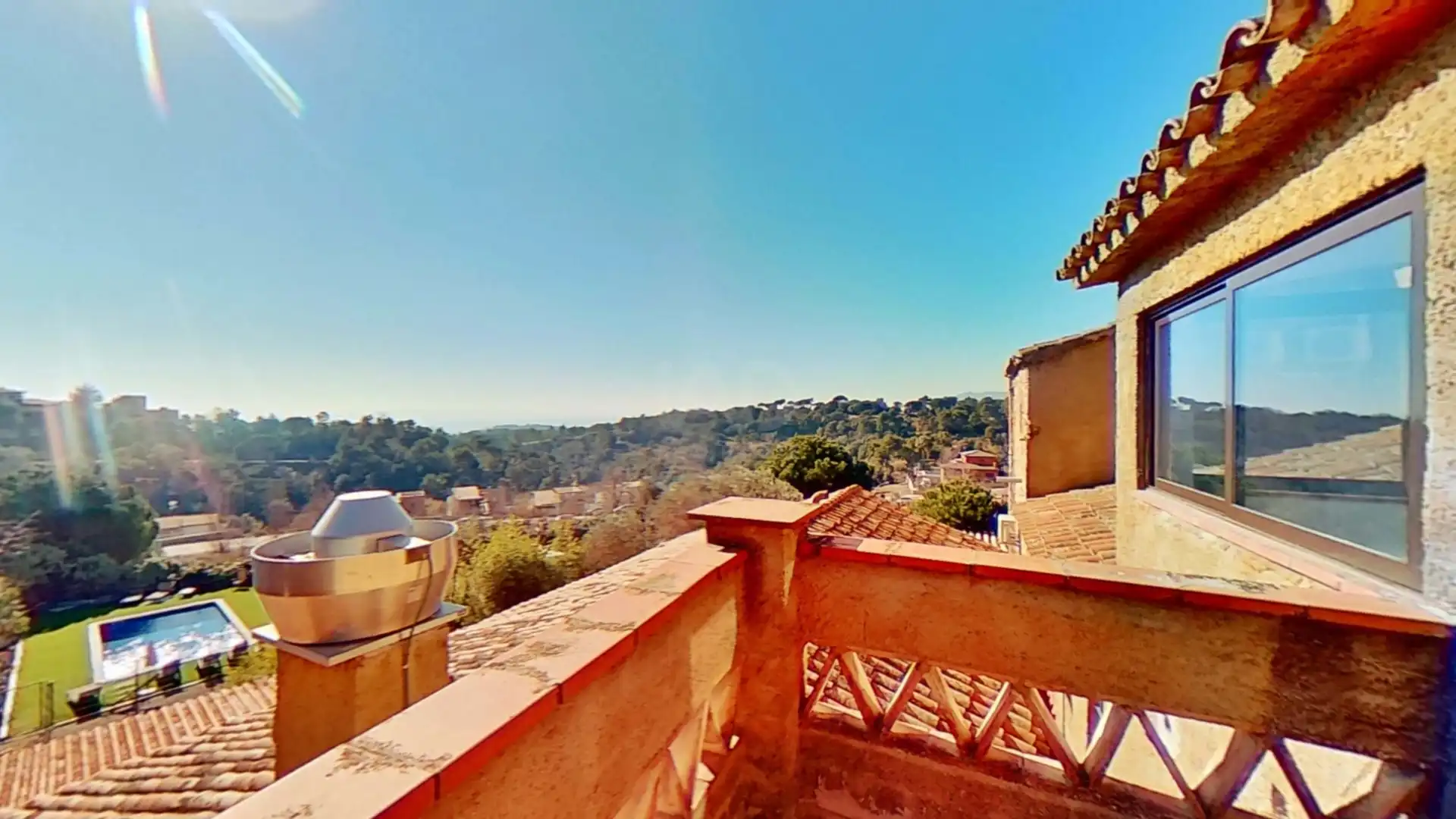 Terraza de Finca rústica en venta en Bigues i Riells del Fai con Aire acondicionado y Calefacción