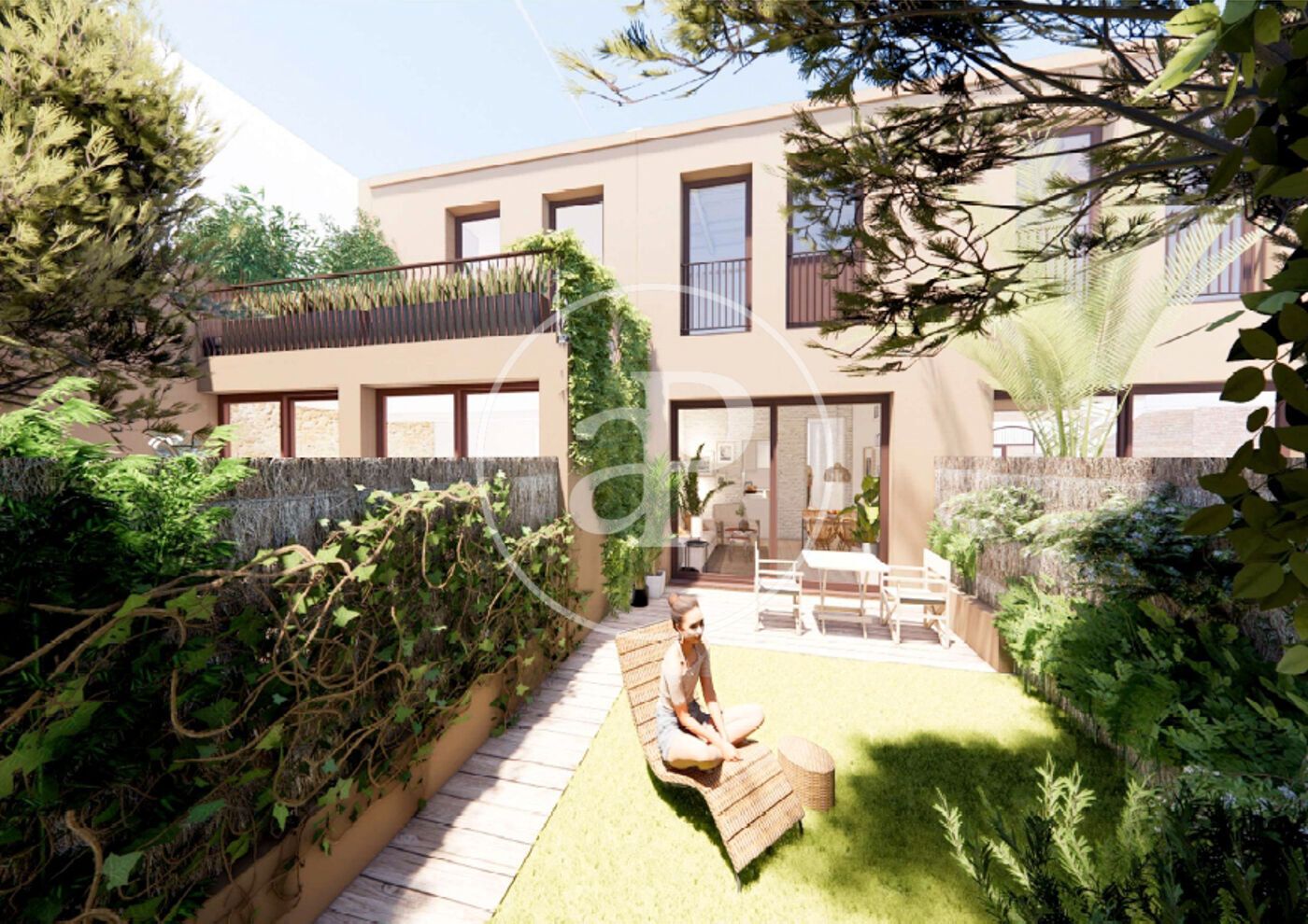 Garden of Flat to rent in  Barcelona Capital  with Air Conditioner, Heating and Terrace