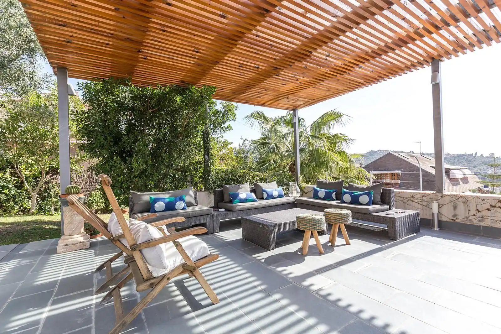 Terraza de Casa o chalet de alquiler en Sant Just Desvern con Aire acondicionado, Calefacción y Jardín privado