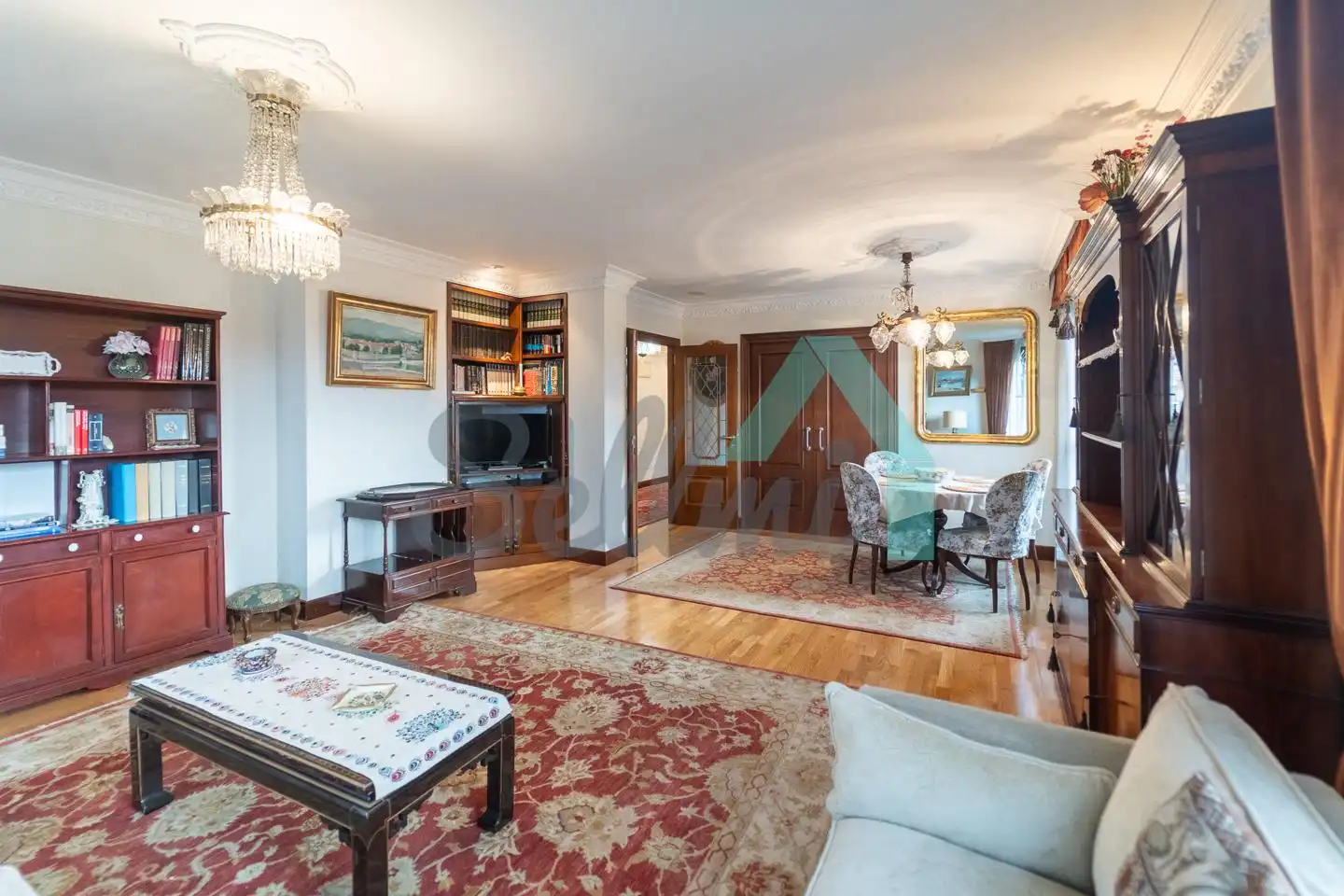 Wohnzimmer von Wohnung zur Miete in Oviedo  mit Heizung, Parkett und Möbliert